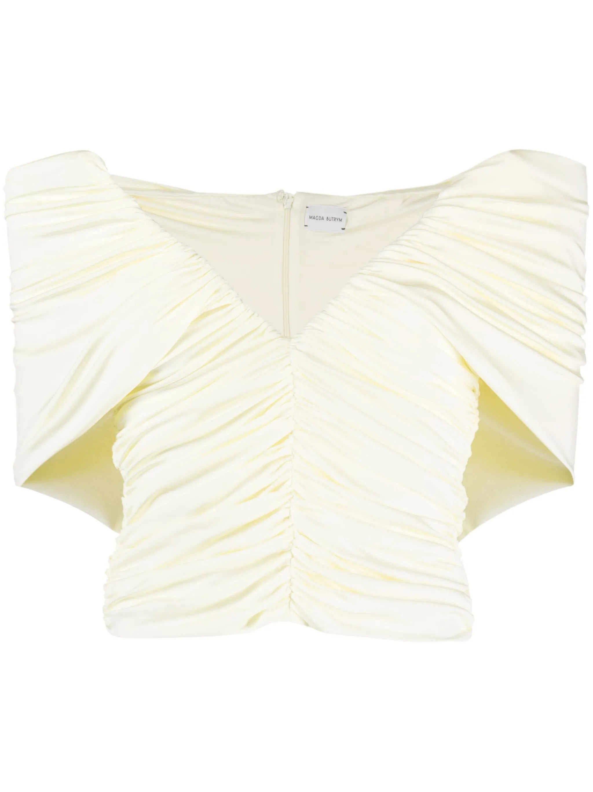 off-shoulder ruched top