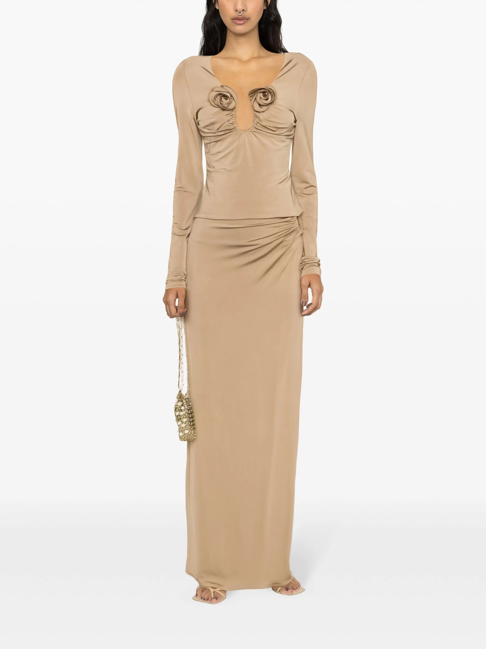 cut-out-detail maxi skirt