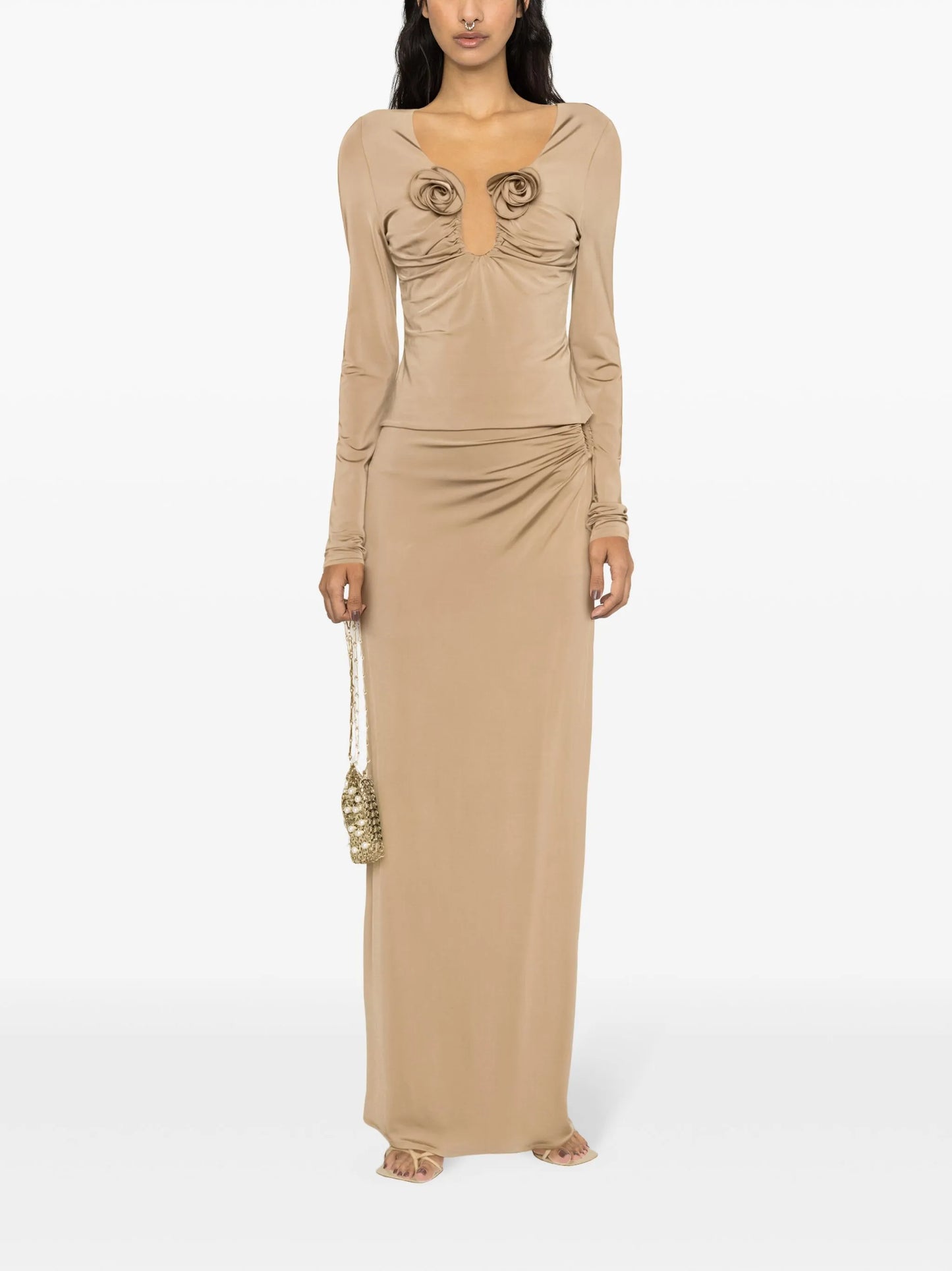 cut-out-detail maxi skirt