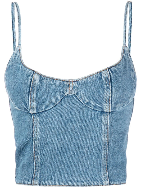 corset denim tank top