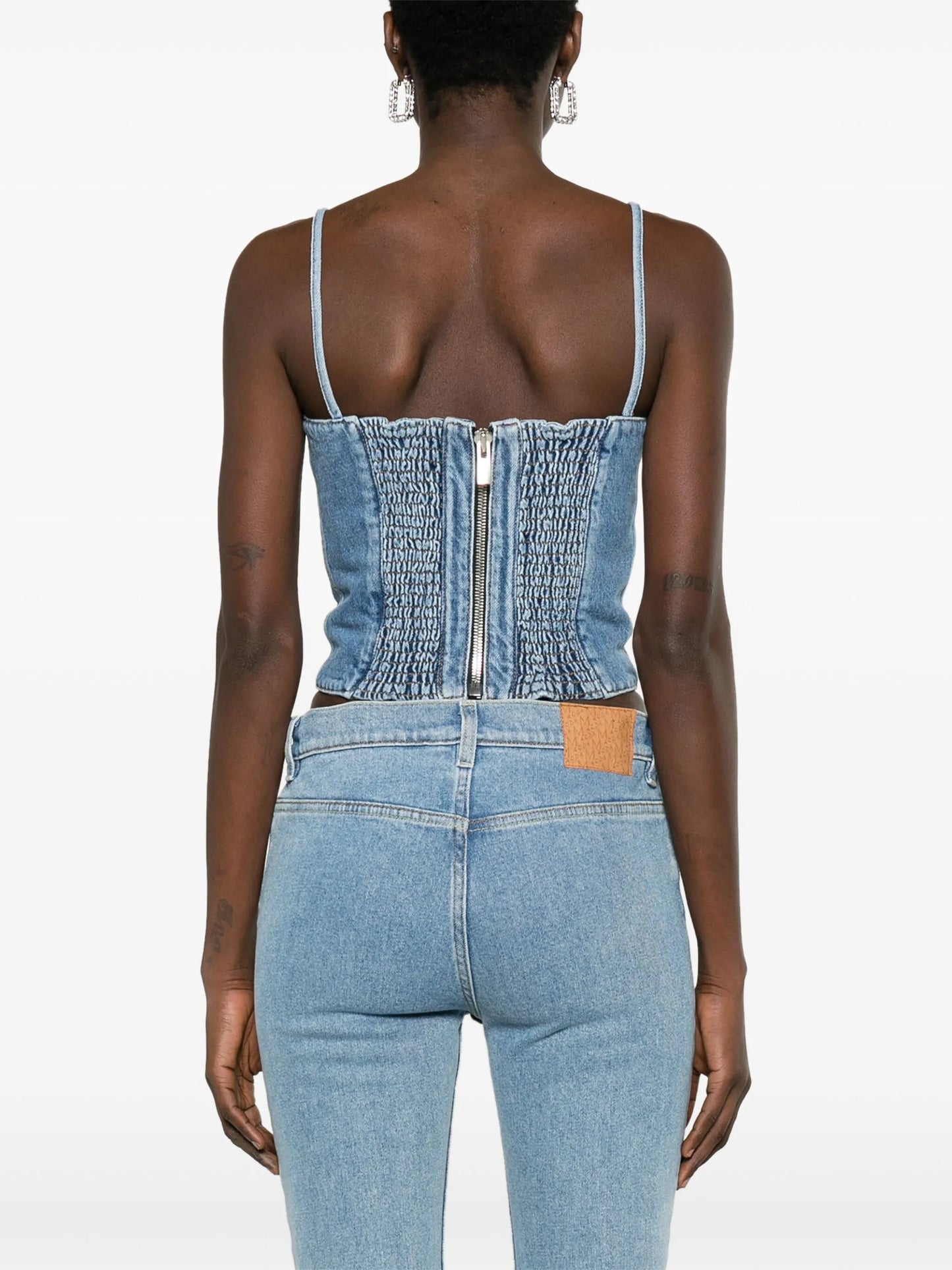 corset denim tank top
