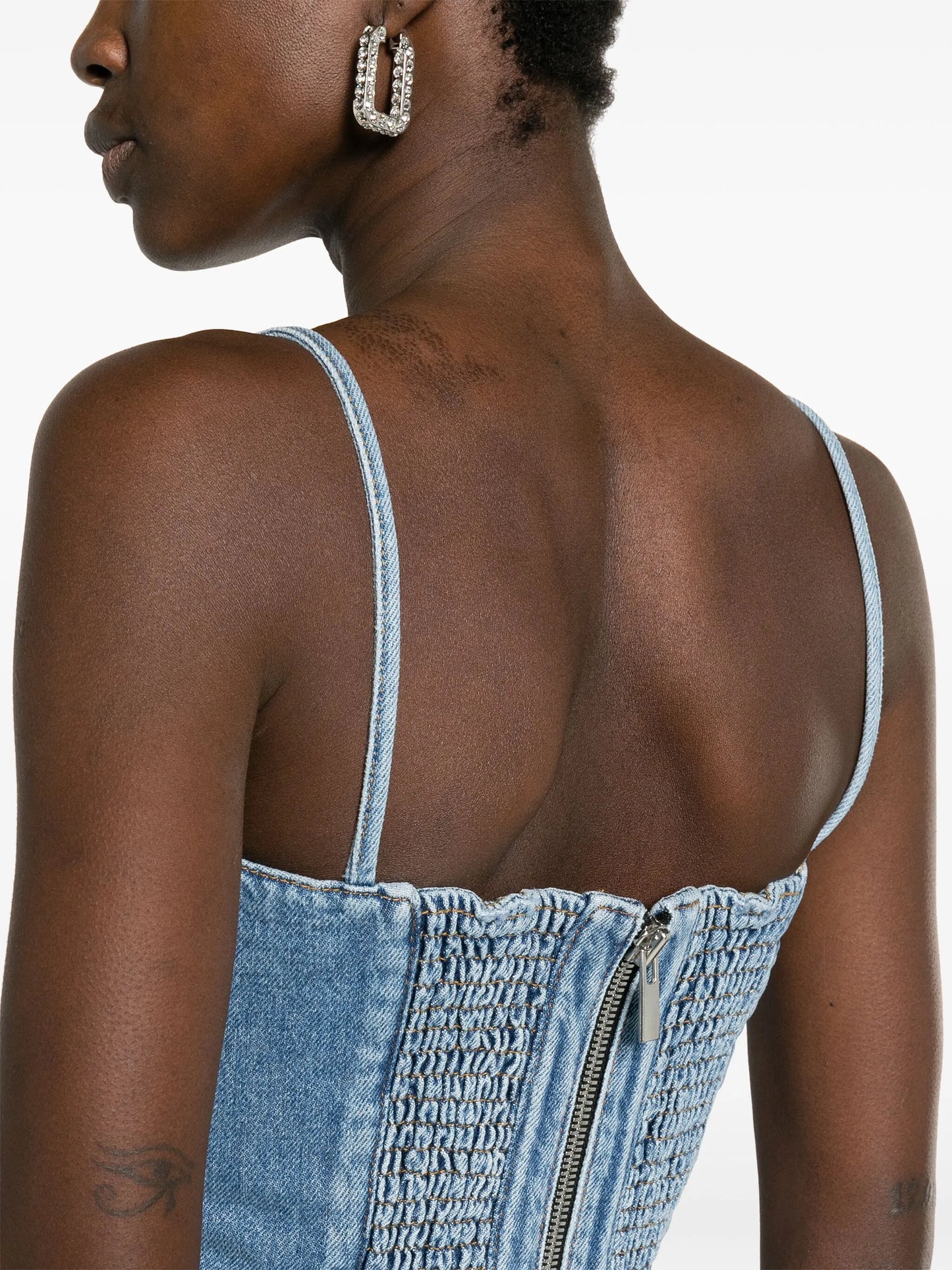 corset denim tank top