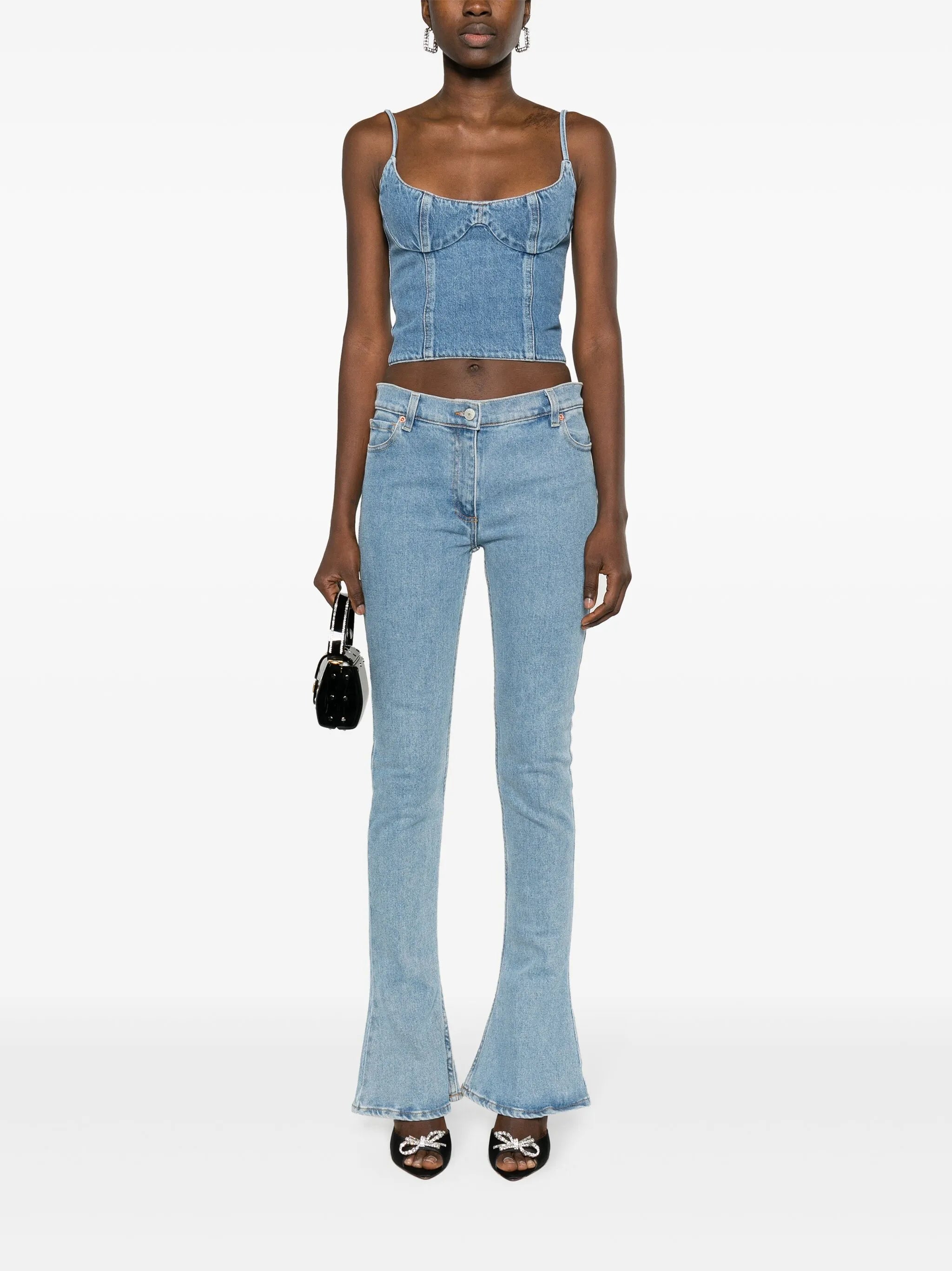 corset denim tank top