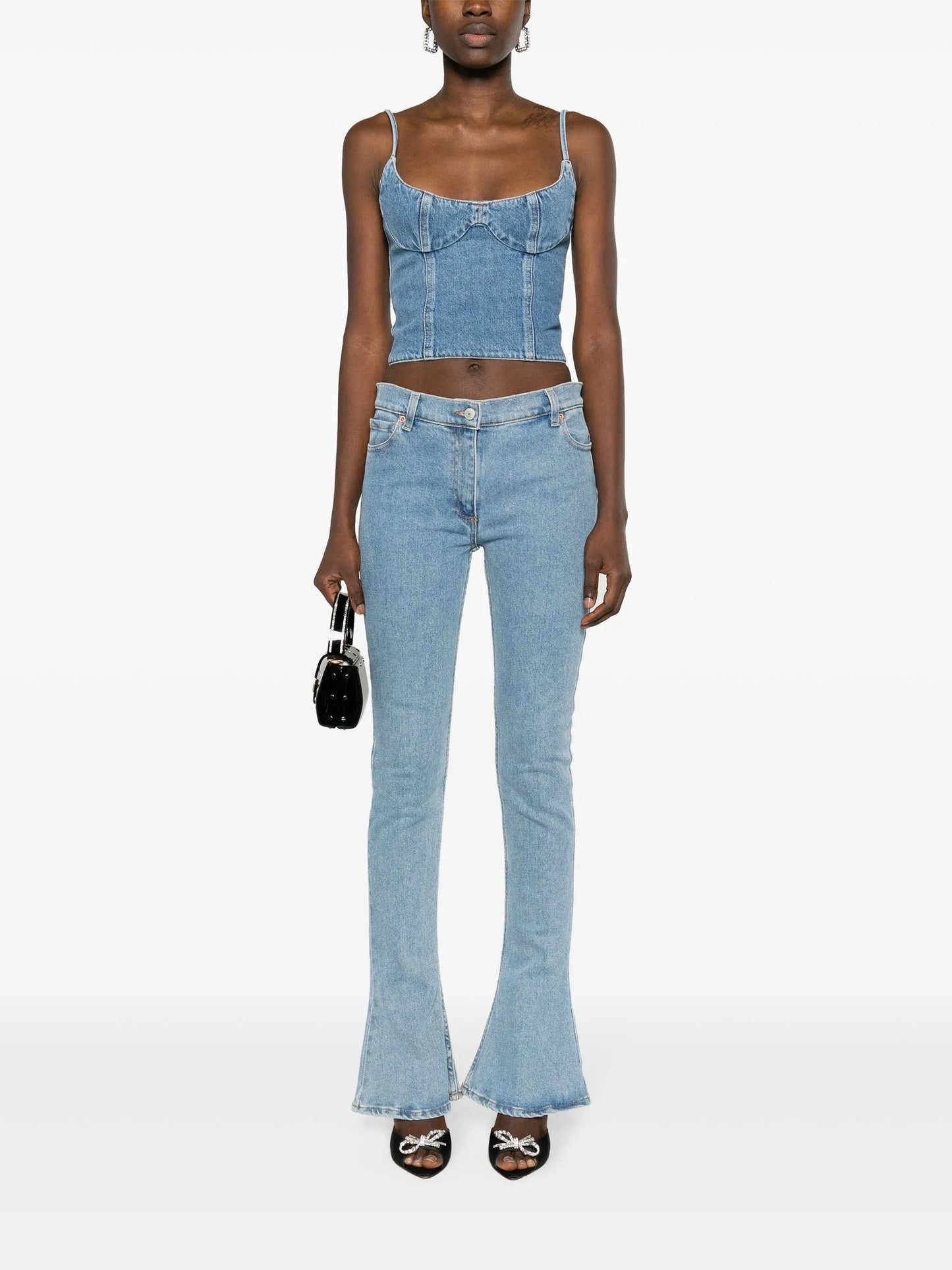 corset denim tank top