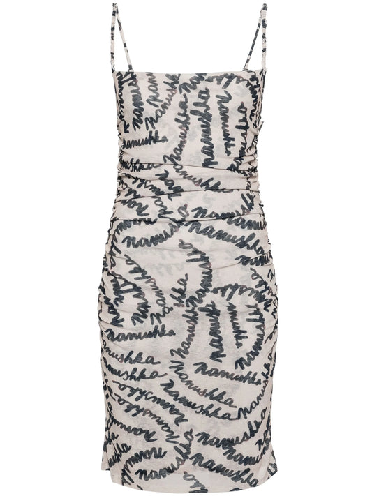 Adie scribble-print minidress