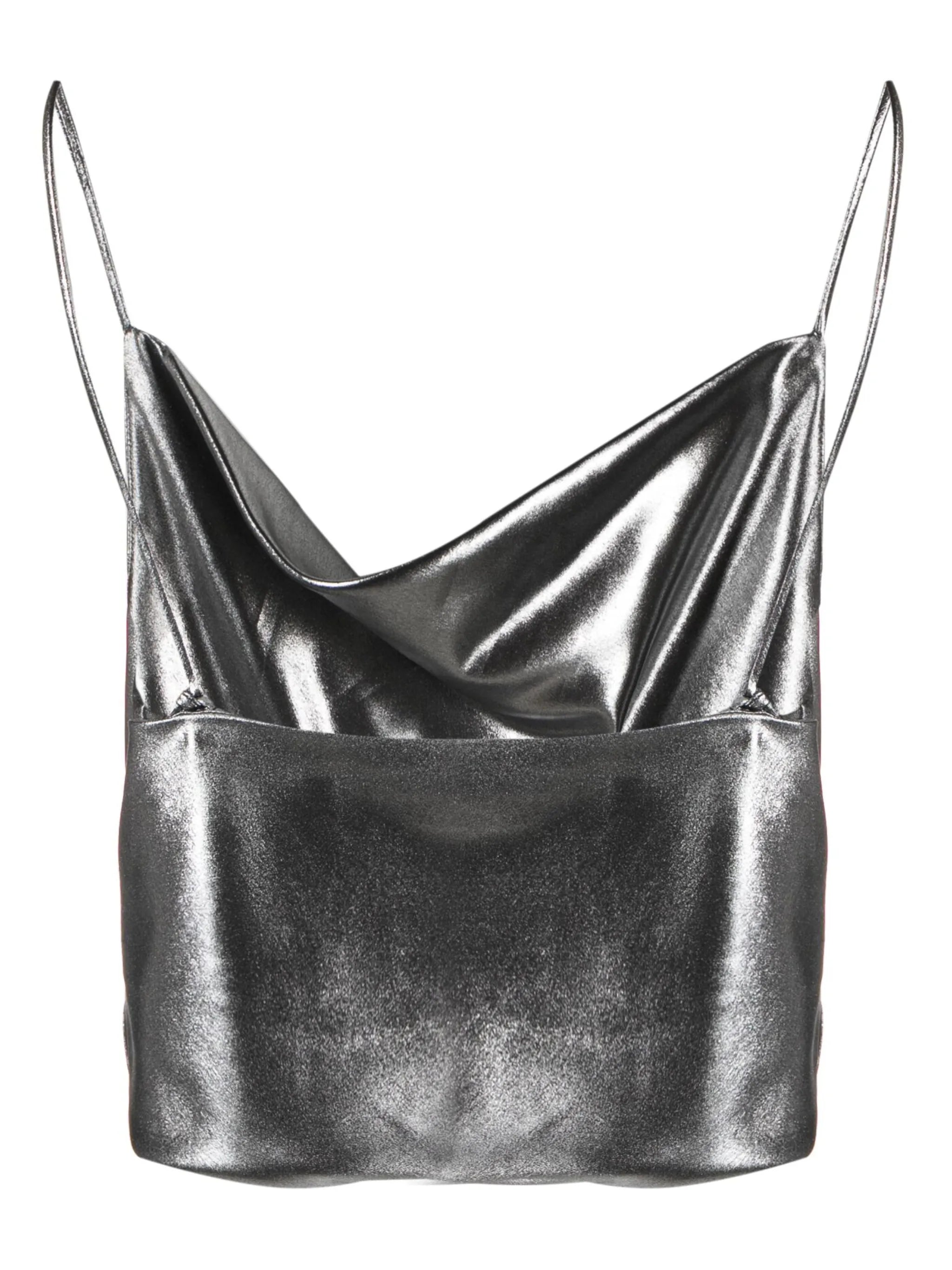 lamé crop top