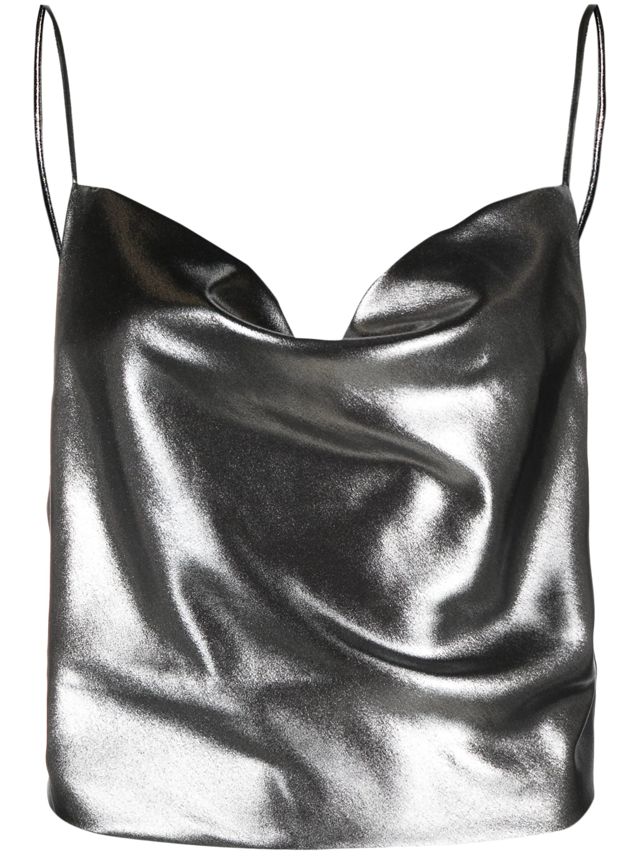lamé crop top