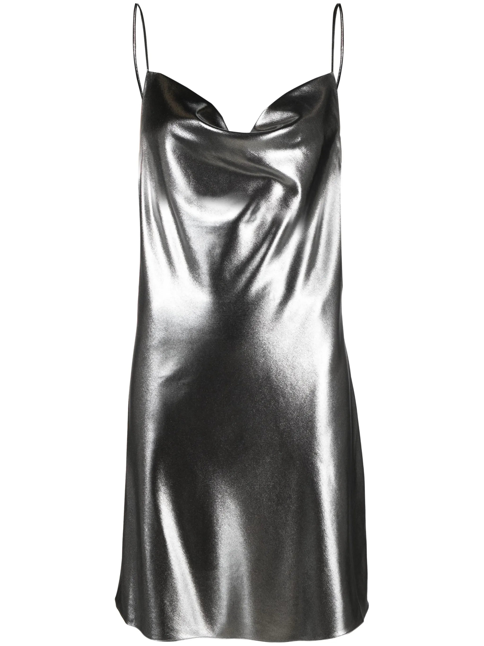 metallic lamé minidress