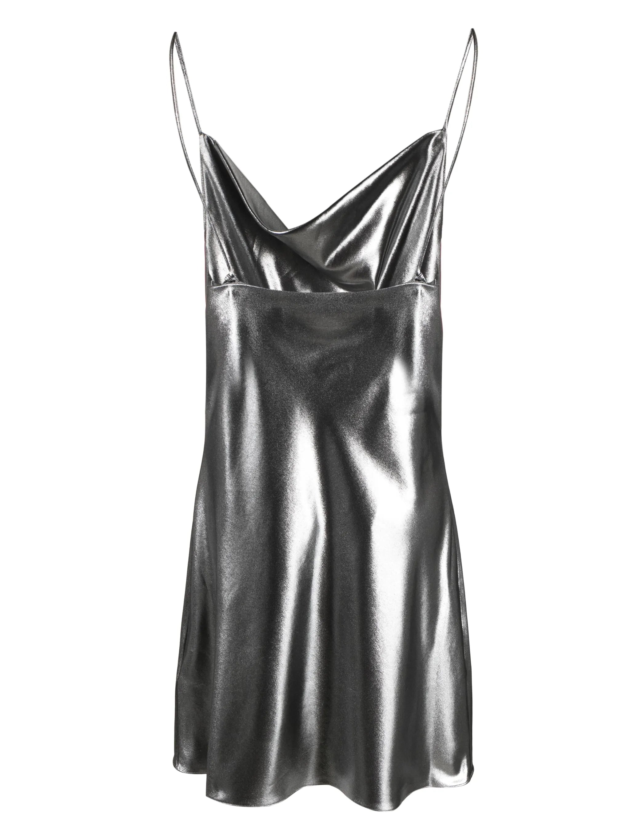metallic lamé minidress