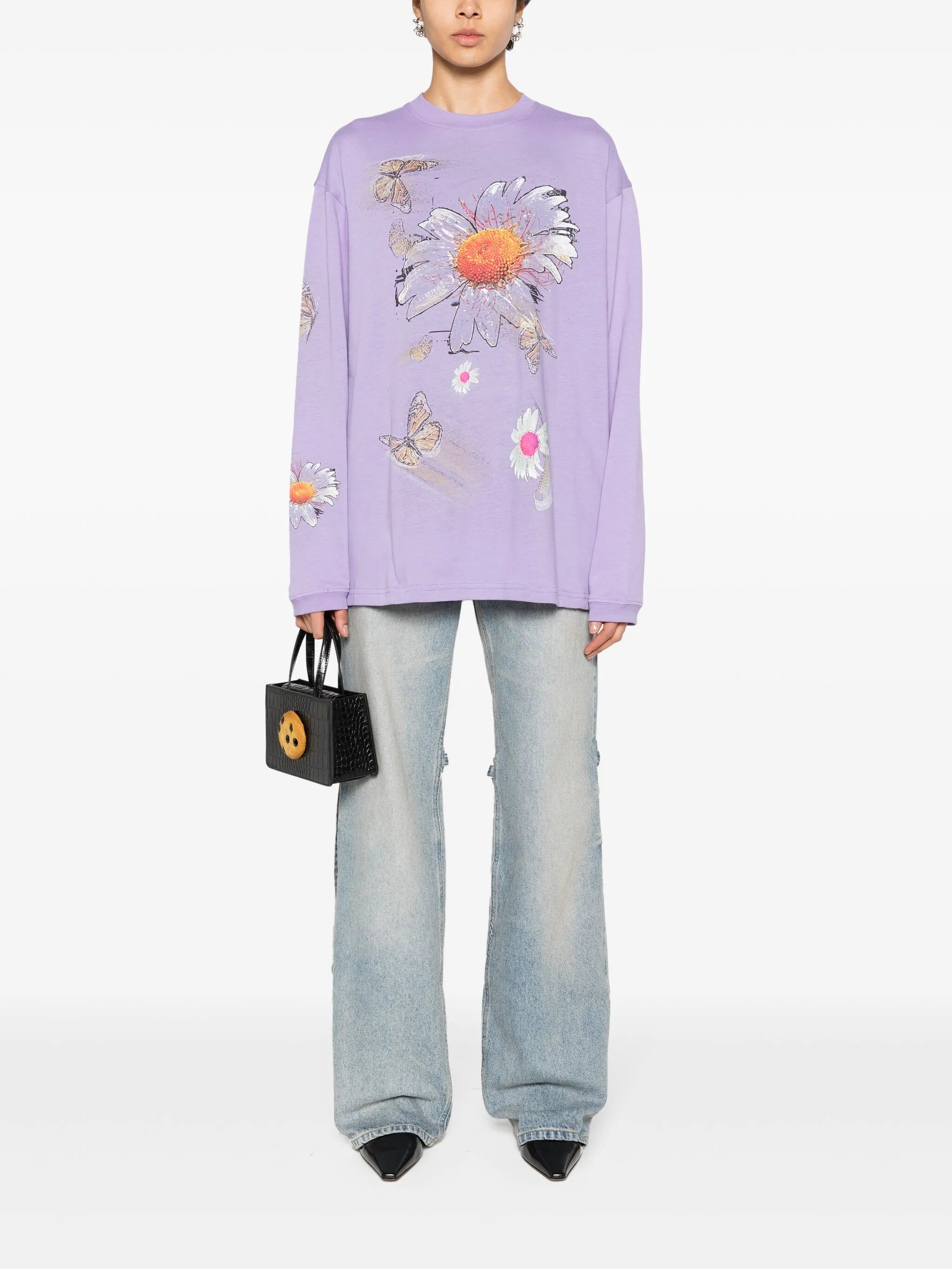 Moto floral-print T-shirt