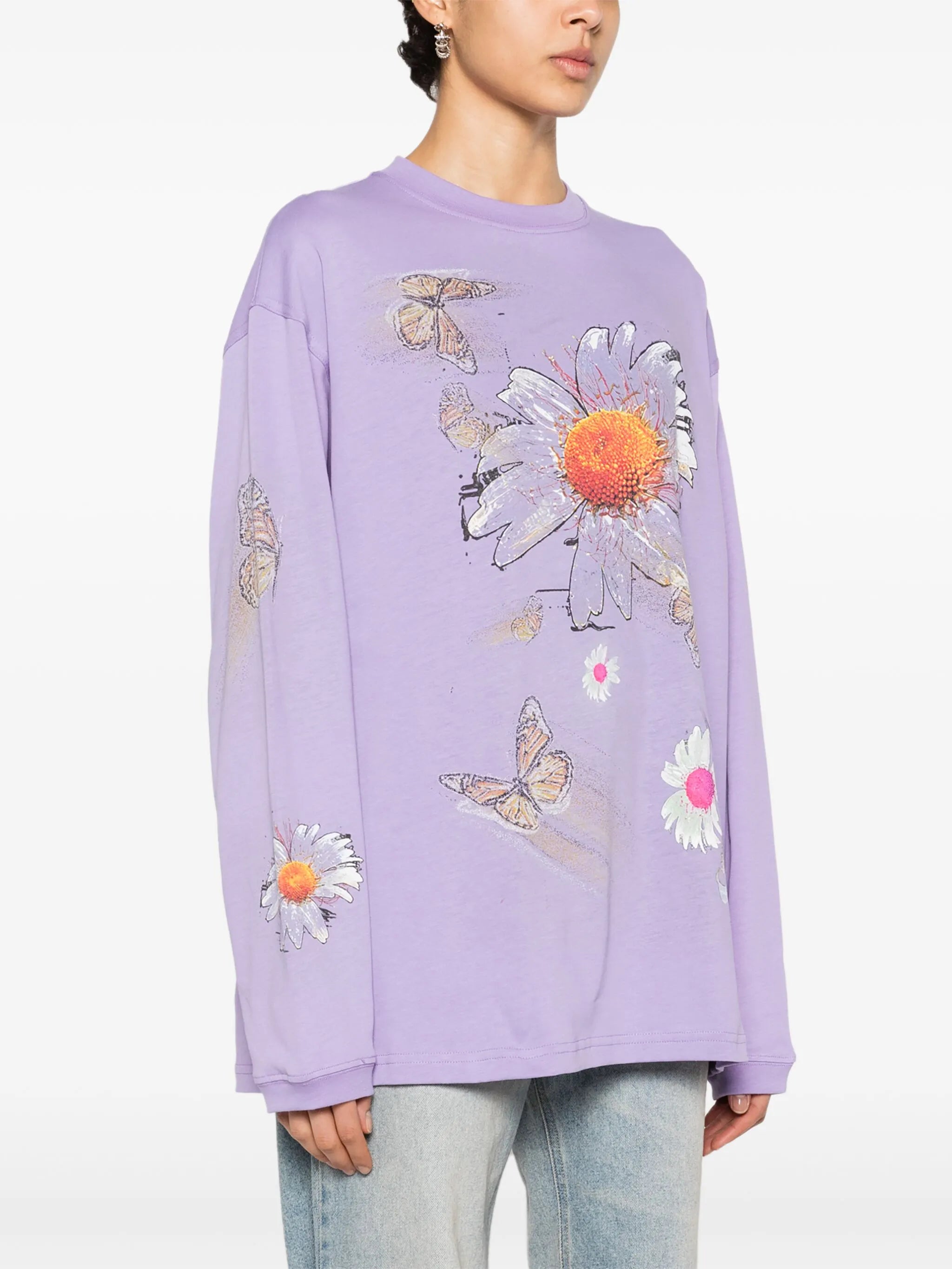 Moto floral-print T-shirt