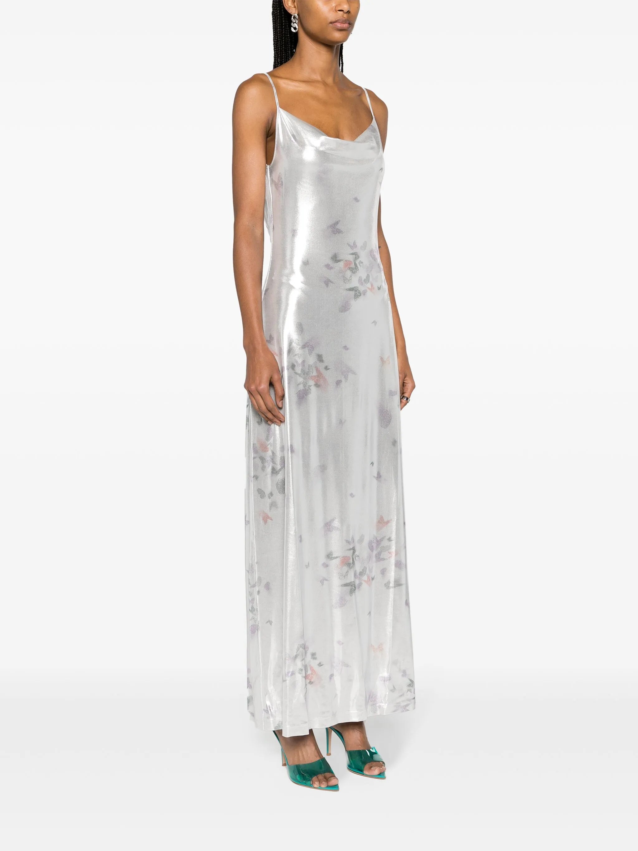 Ita laminated maxi dress