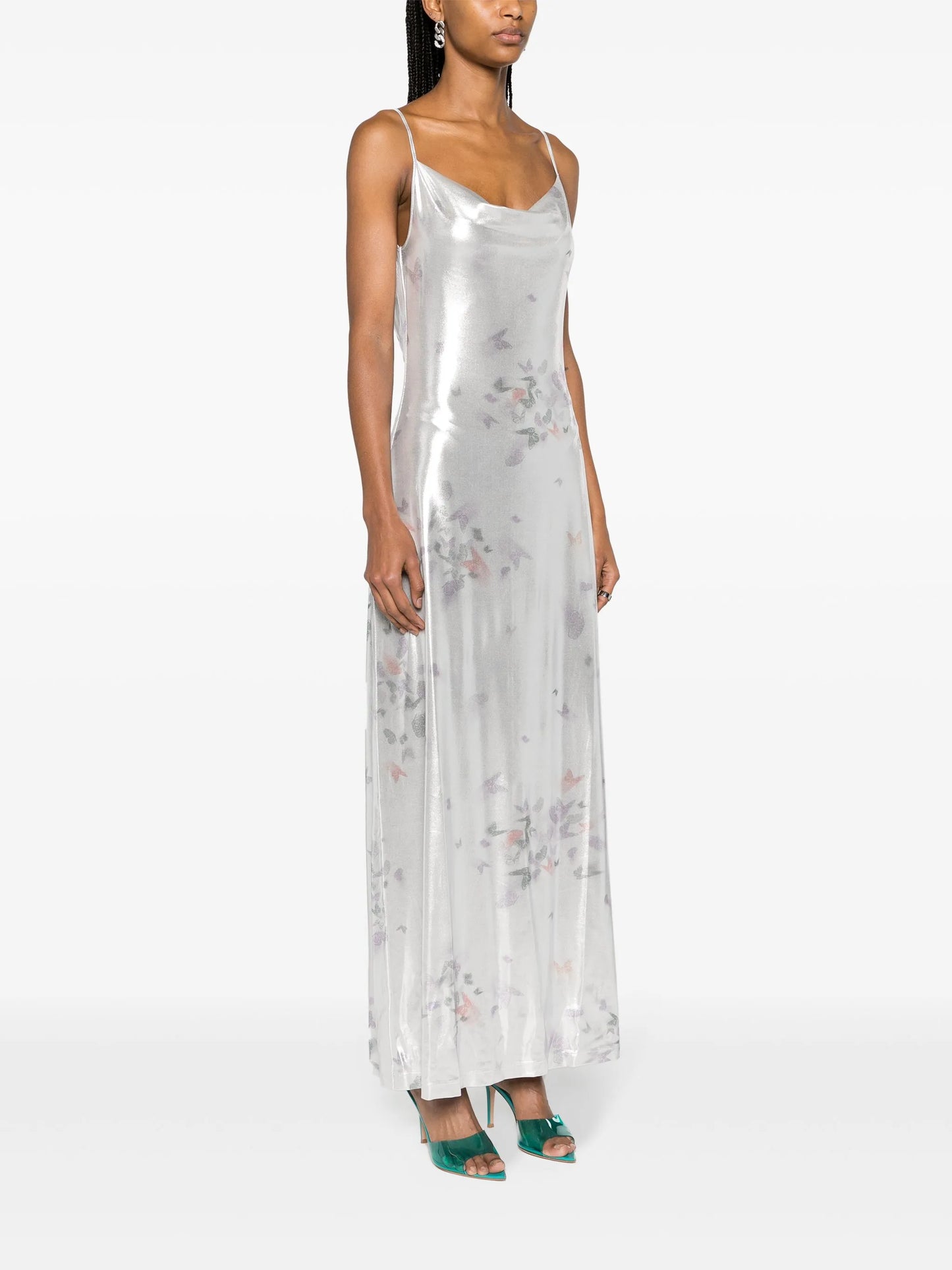 Ita laminated maxi dress