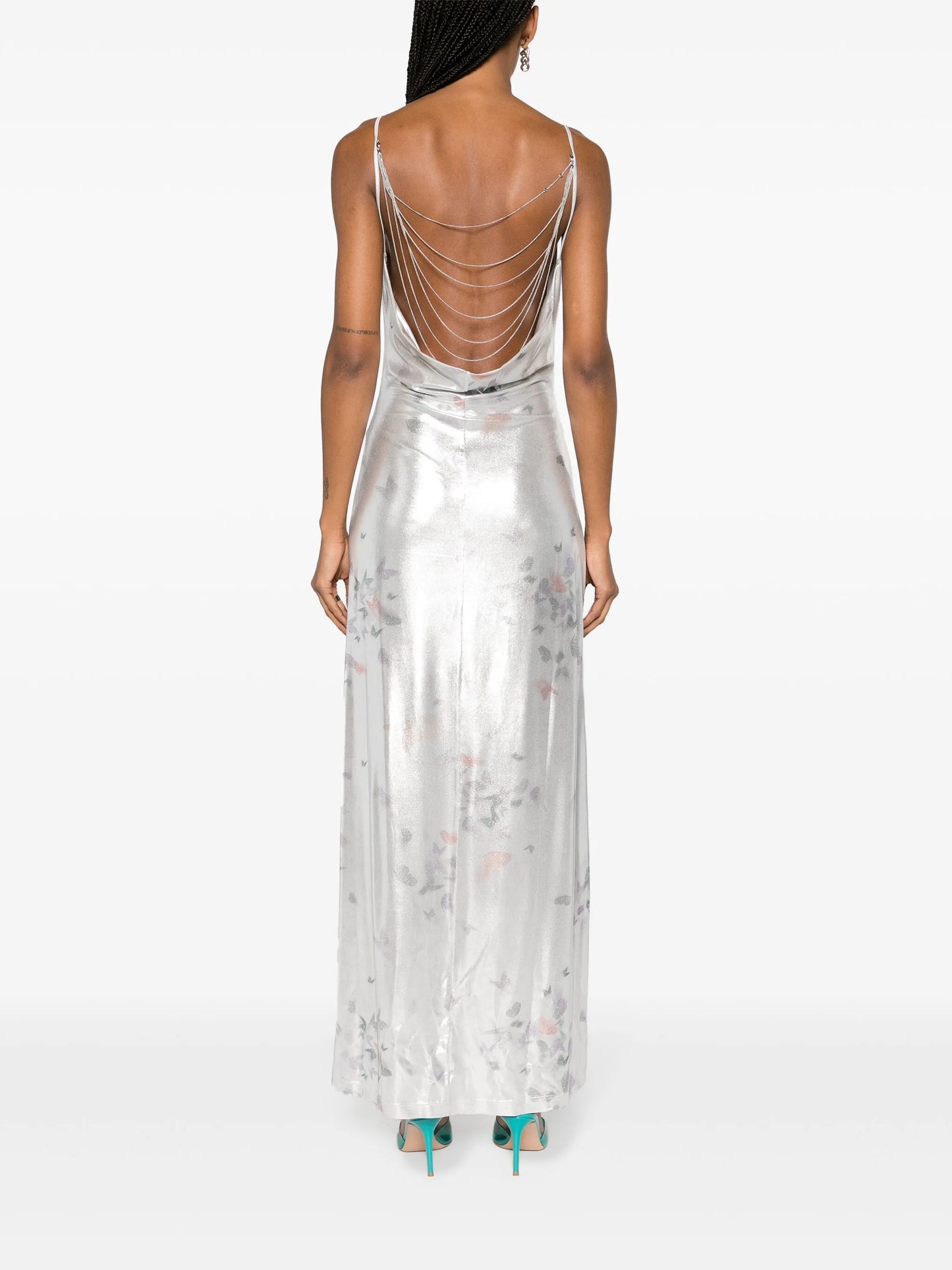 Ita laminated maxi dress