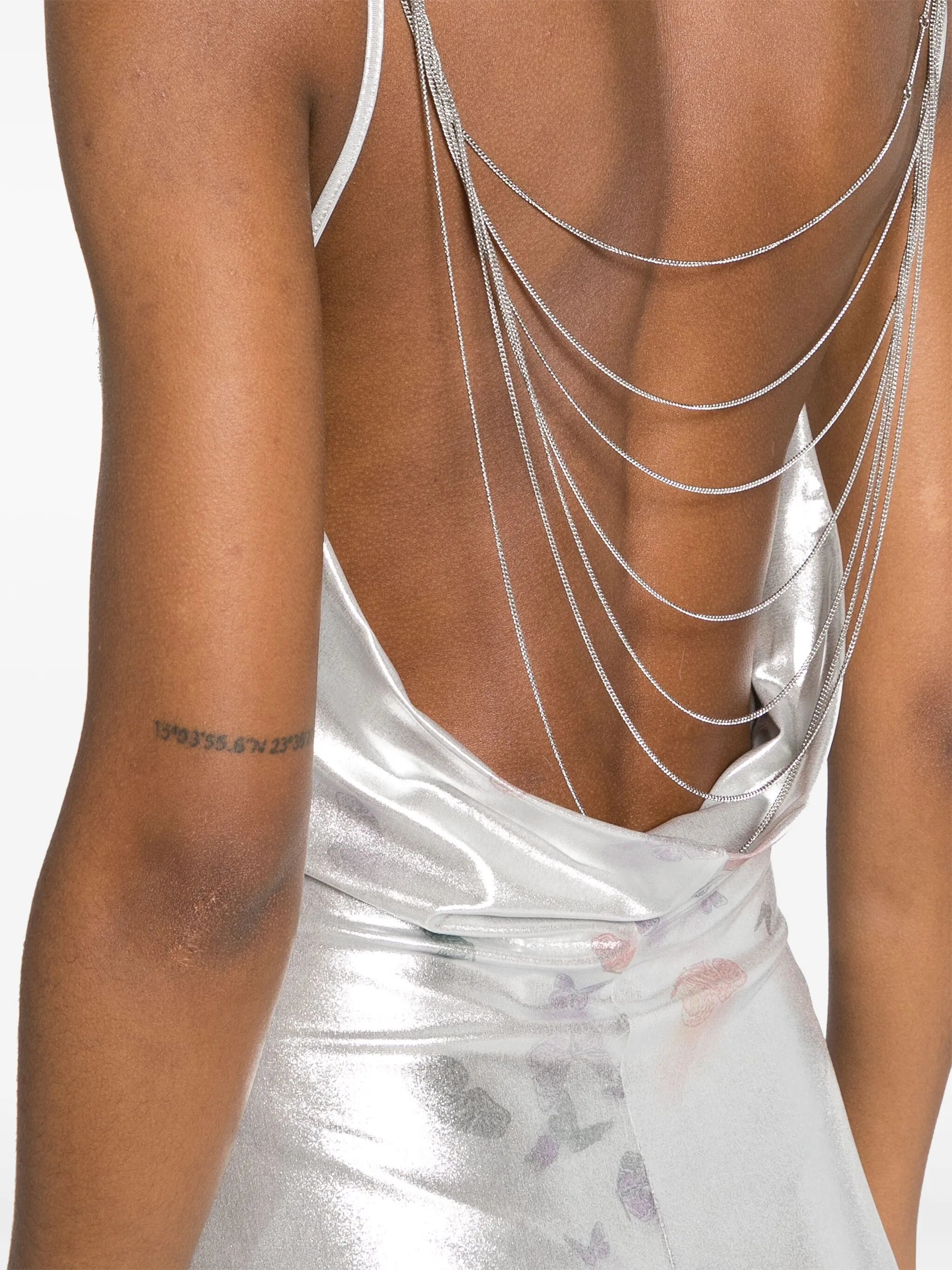 Ita laminated maxi dress