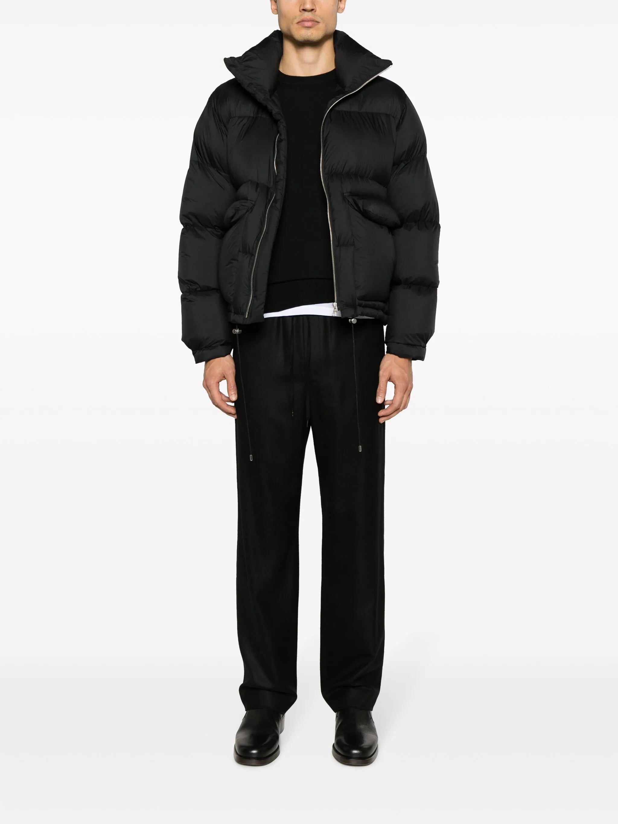high-neck padded jacket