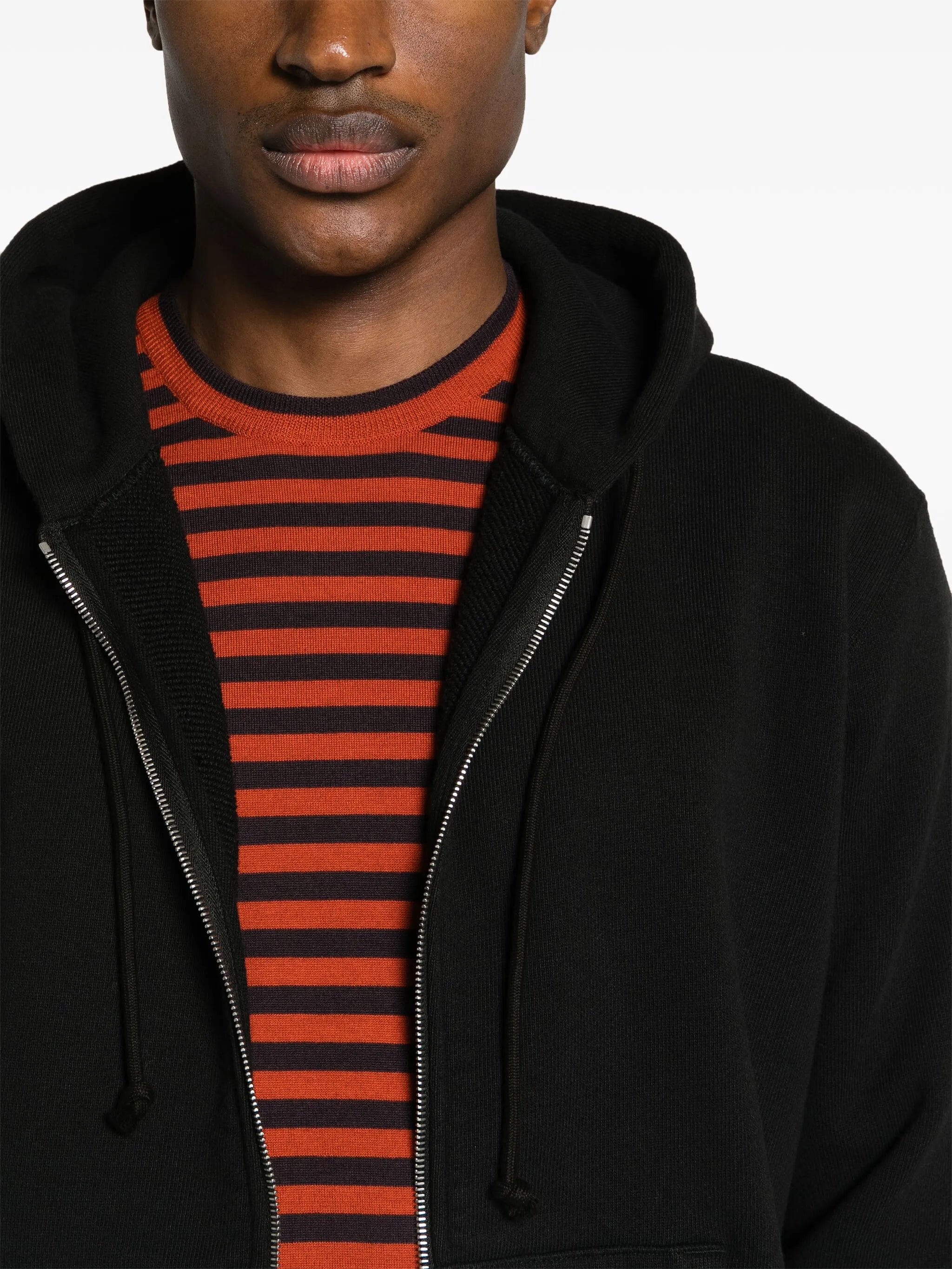 zip-up cotton hoodie