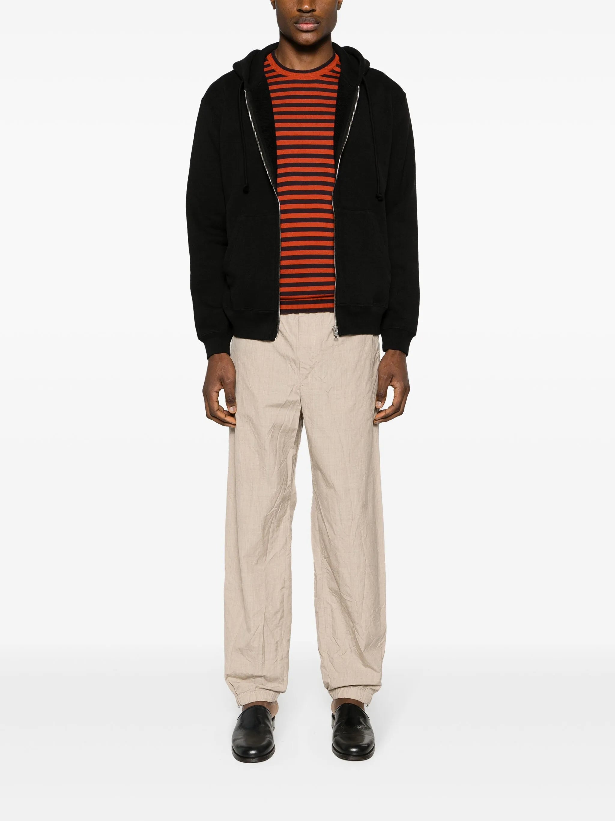 zip-up cotton hoodie