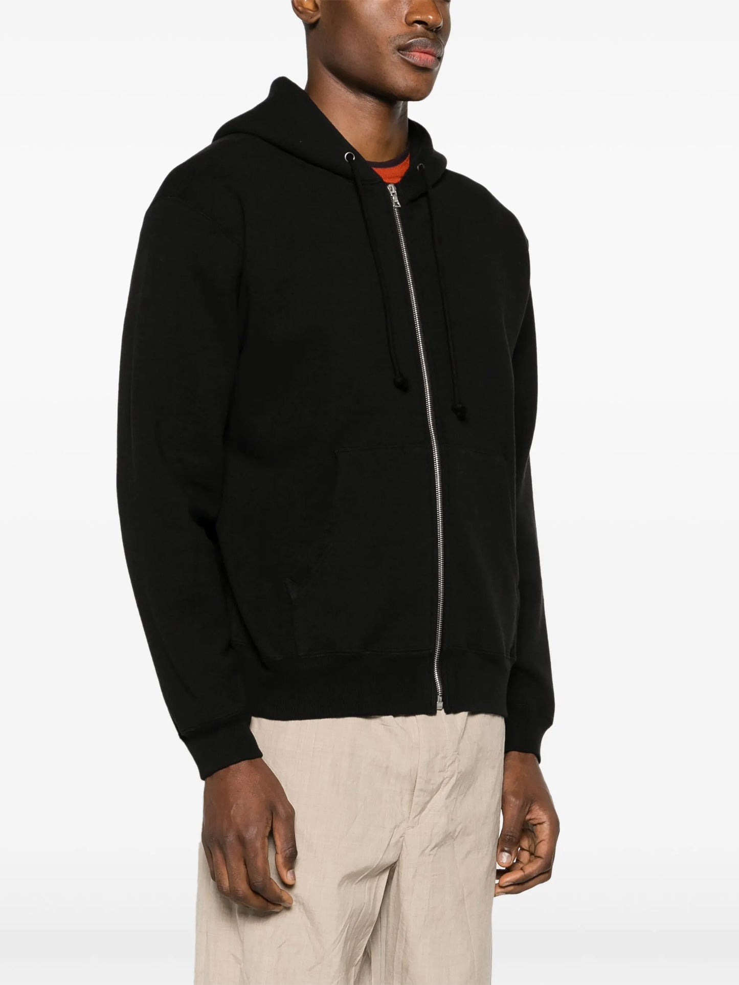 zip-up cotton hoodie