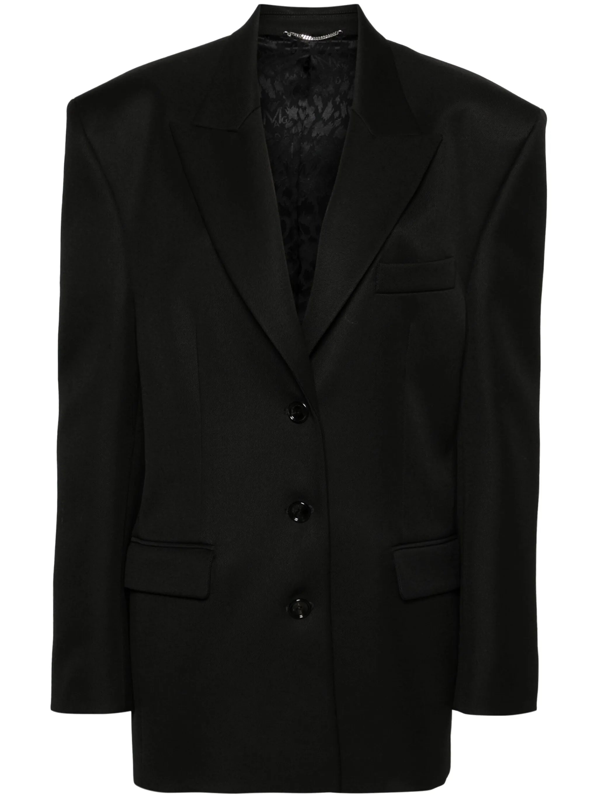 single-breasted wool blazer