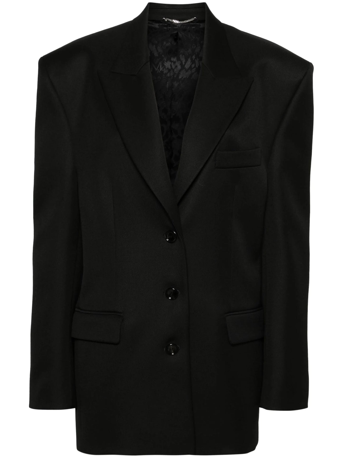 single-breasted wool blazer
