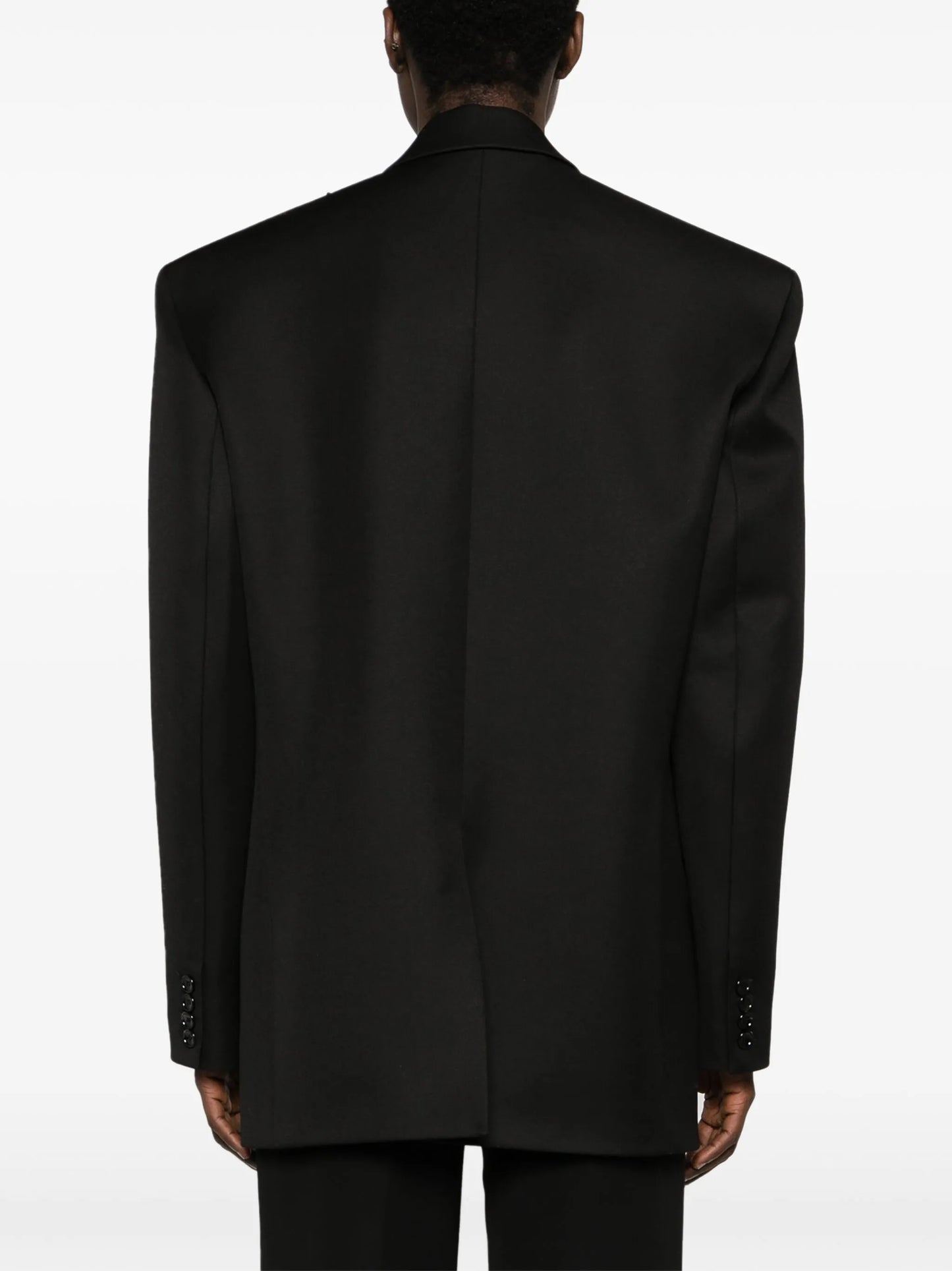single-breasted wool blazer