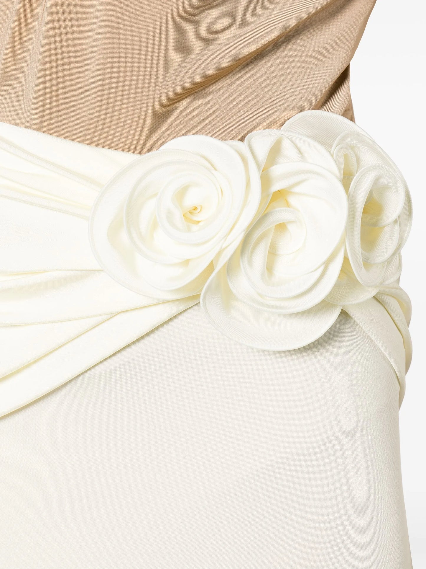 floral-appliqué pencil skirt