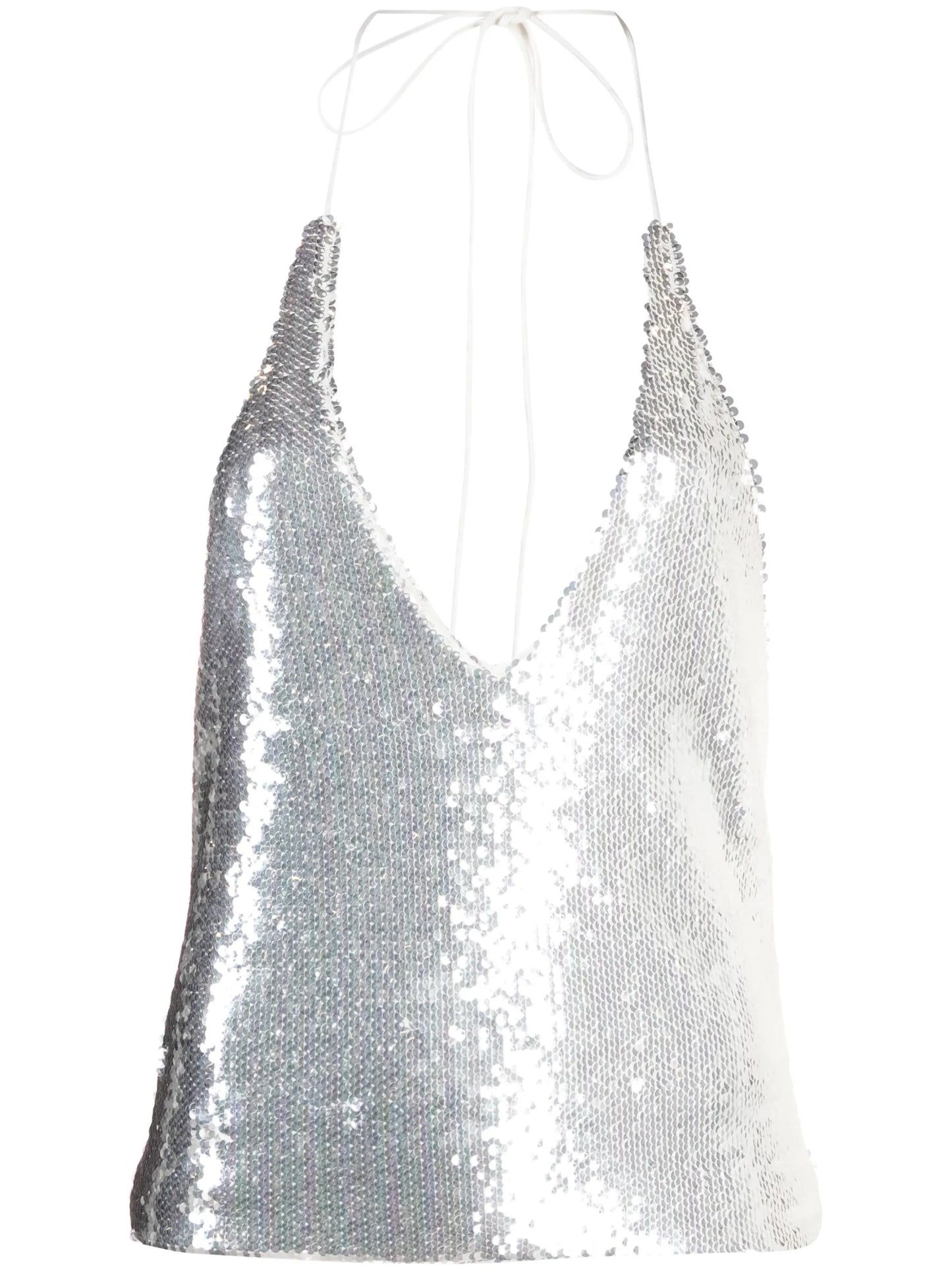 sequinned halterneck top