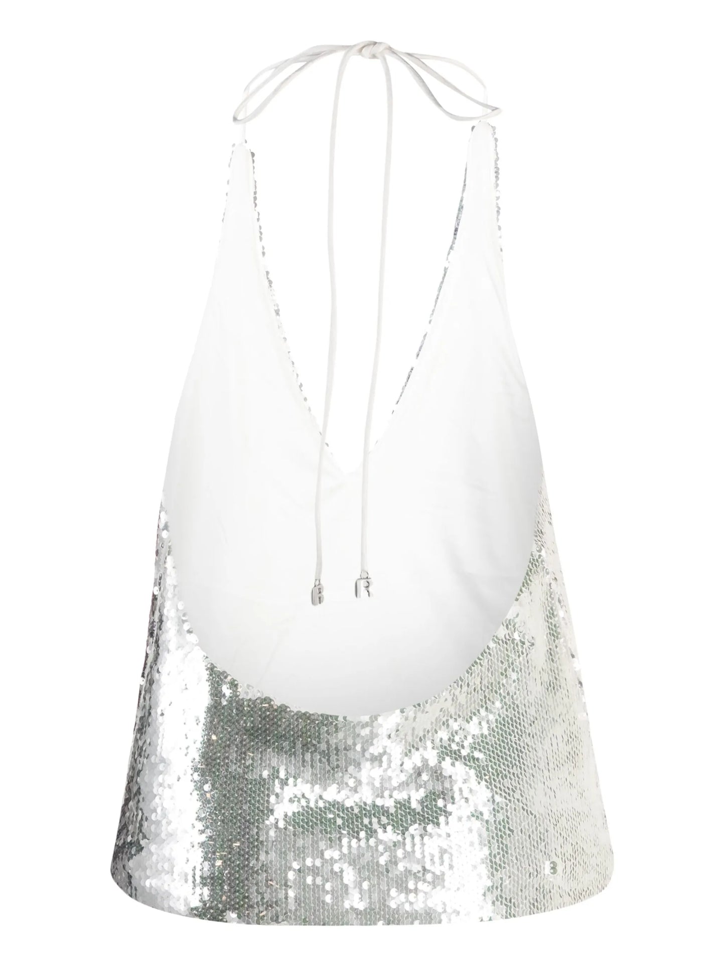 sequinned halterneck top