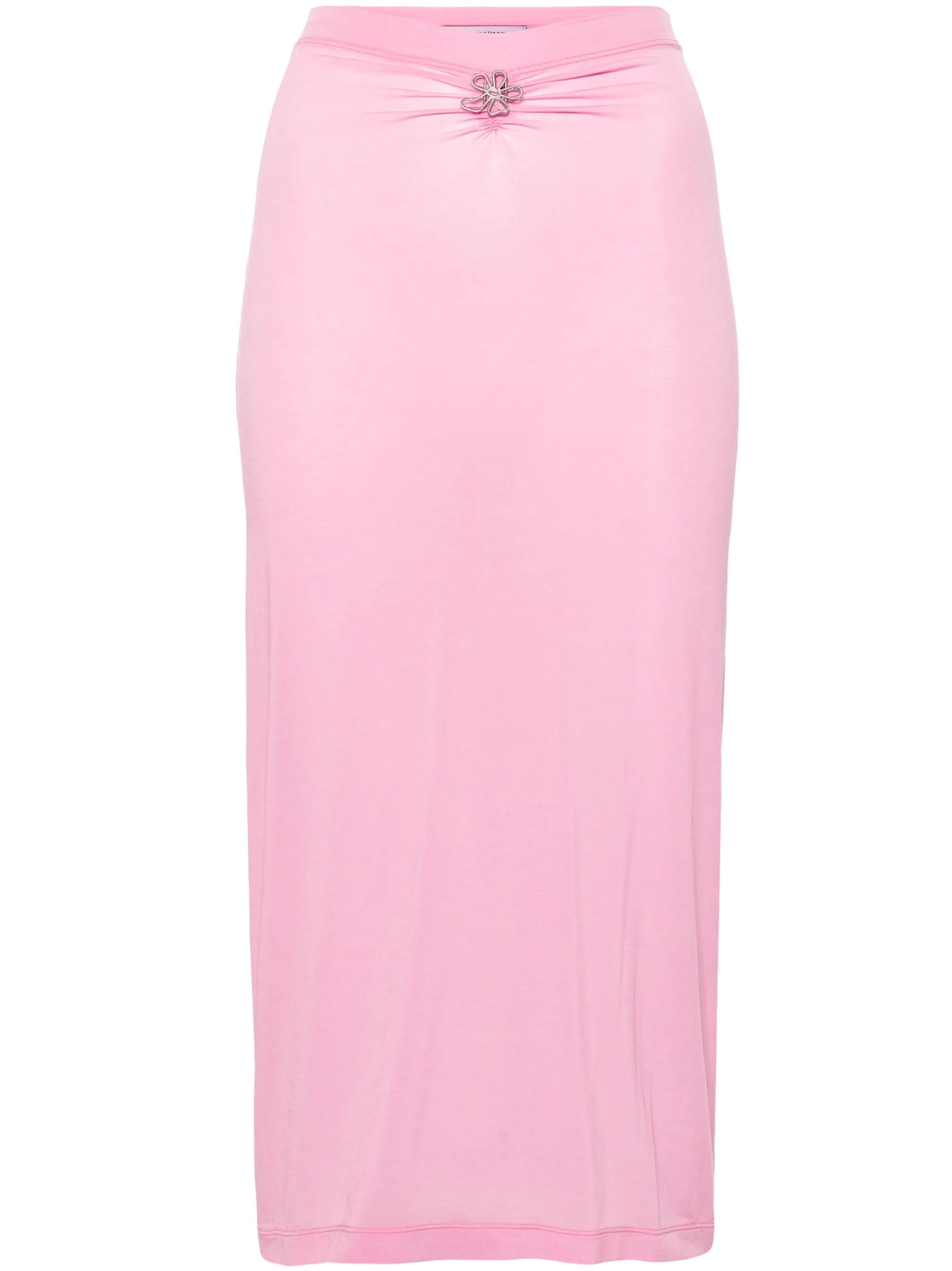 Over flower-charm midi skirt