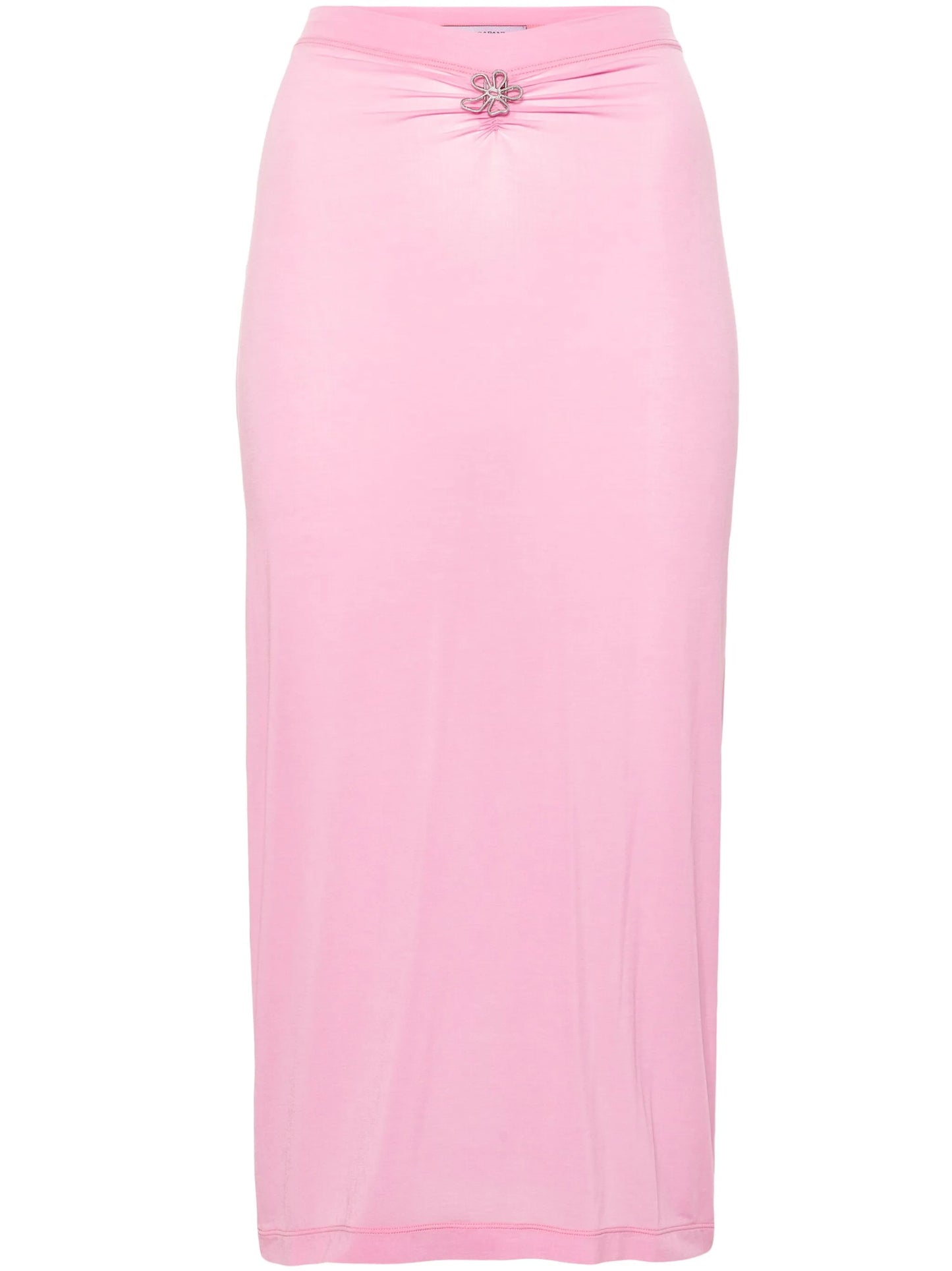 Over flower-charm midi skirt