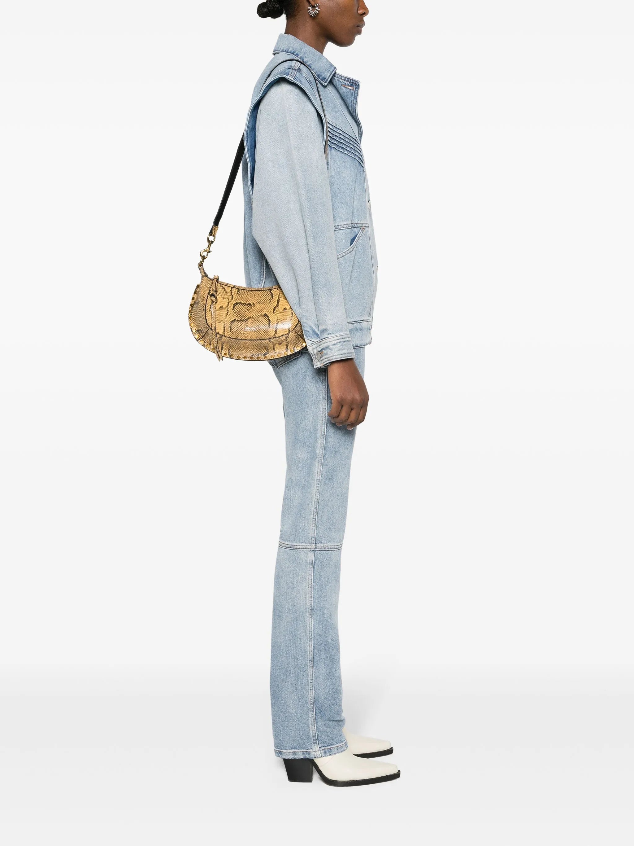 Oskan Moon snakeskin shoulder bag