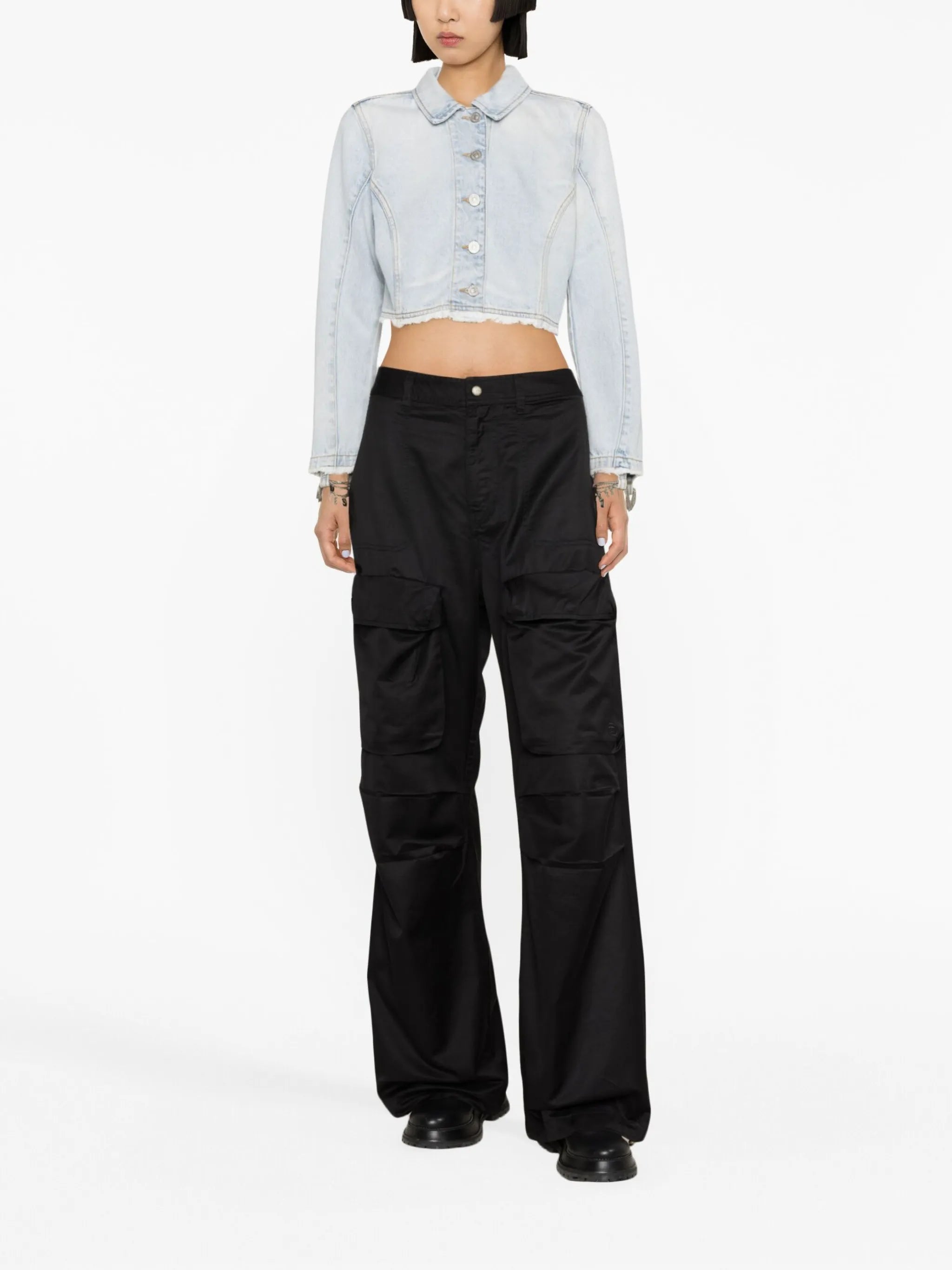 P-Malvarosa-New satin cargo trousers