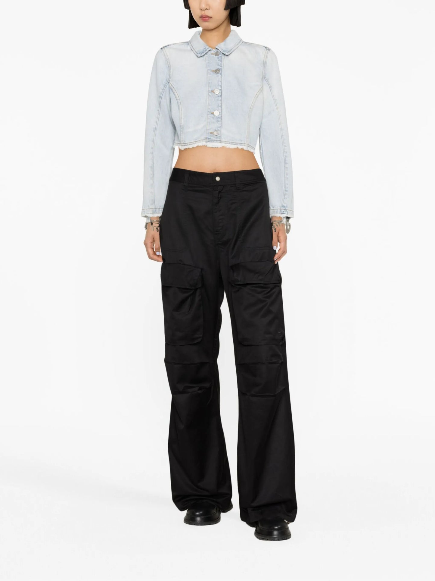 P-Malvarosa-New satin cargo trousers