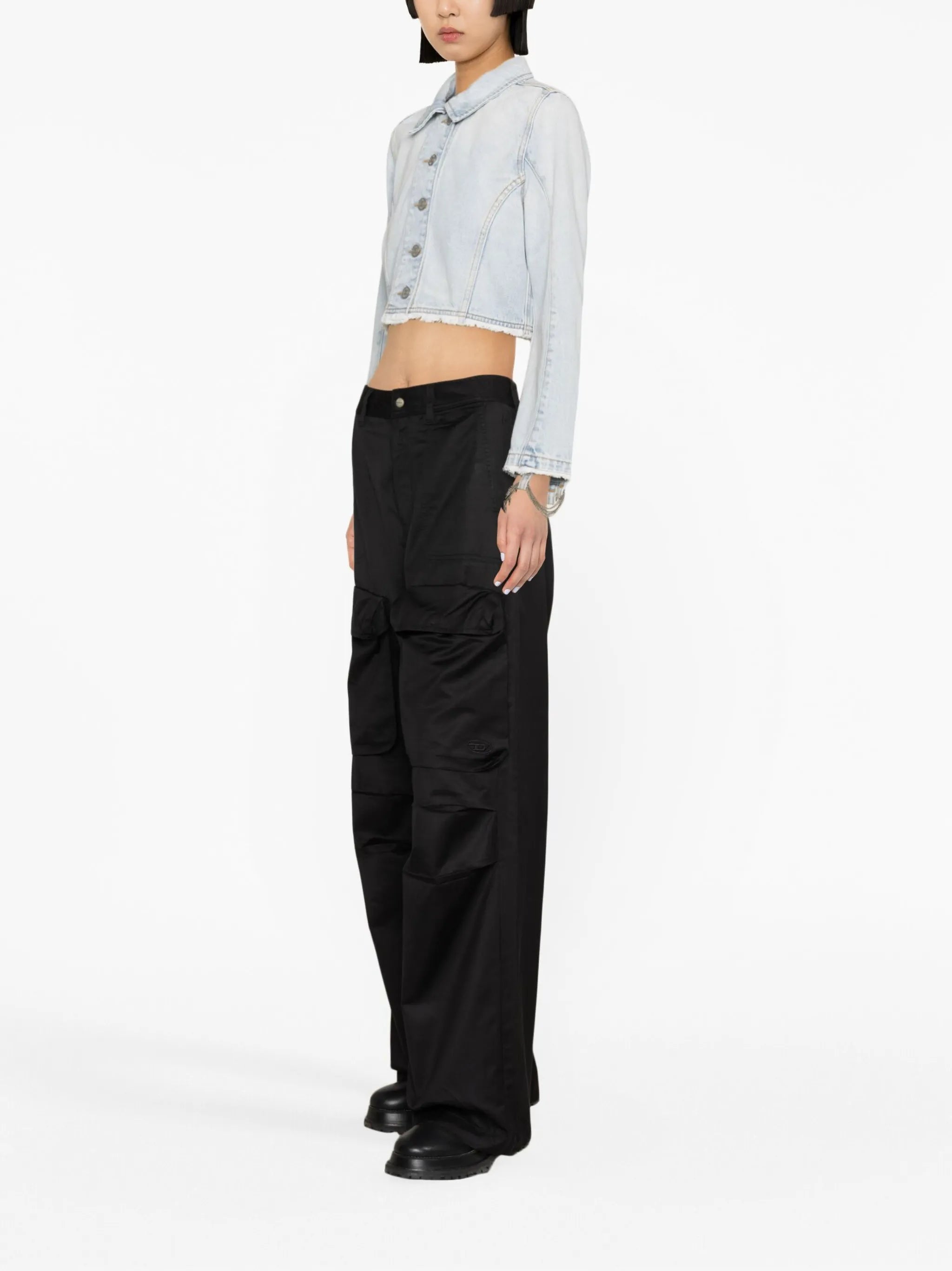 P-Malvarosa-New satin cargo trousers