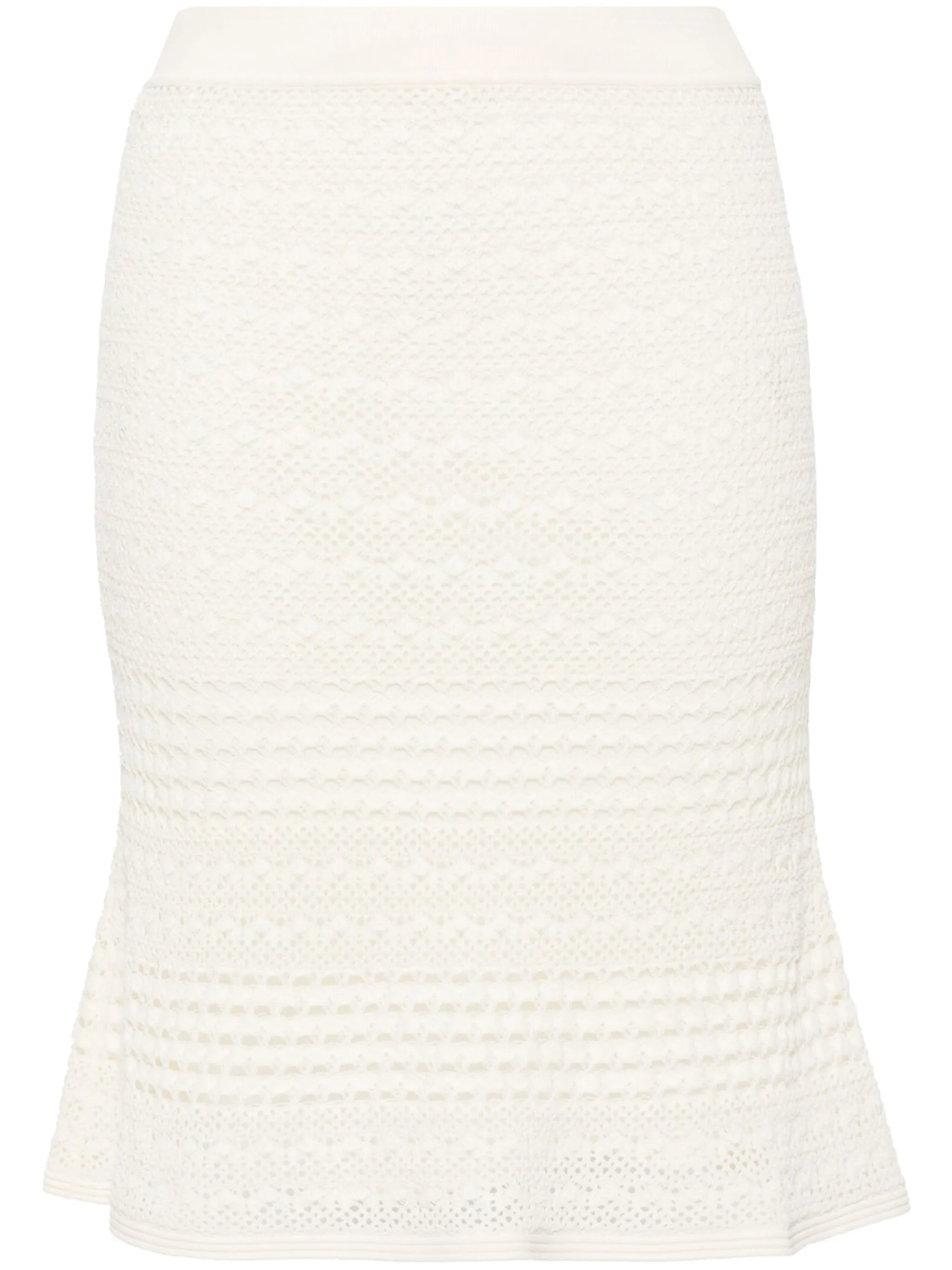 knee-length layered skirt