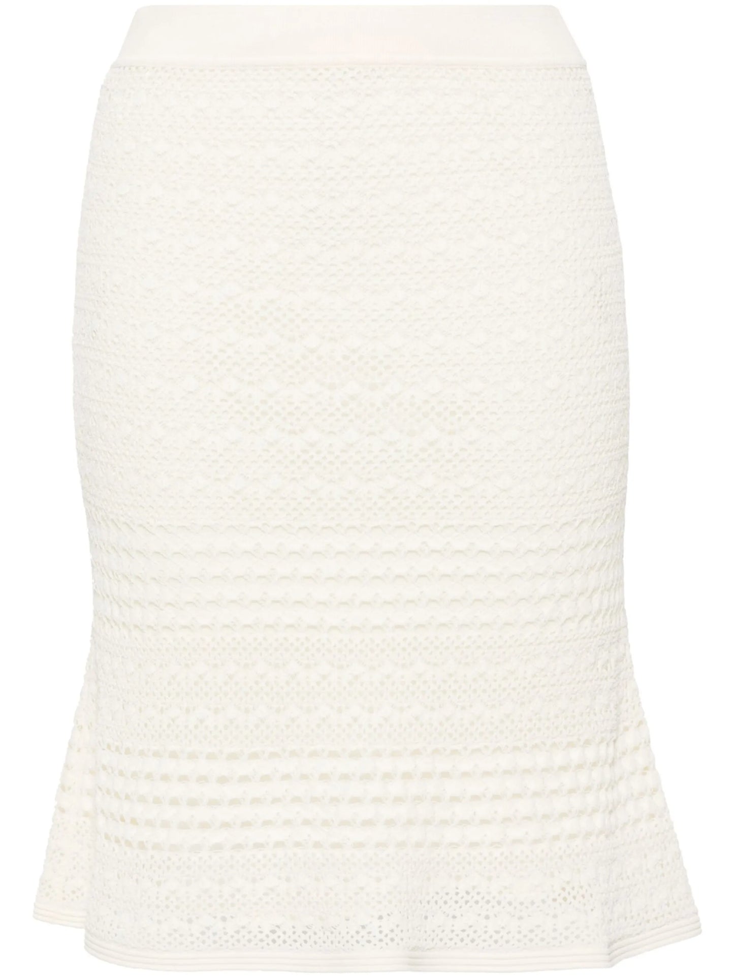 knee-length layered skirt