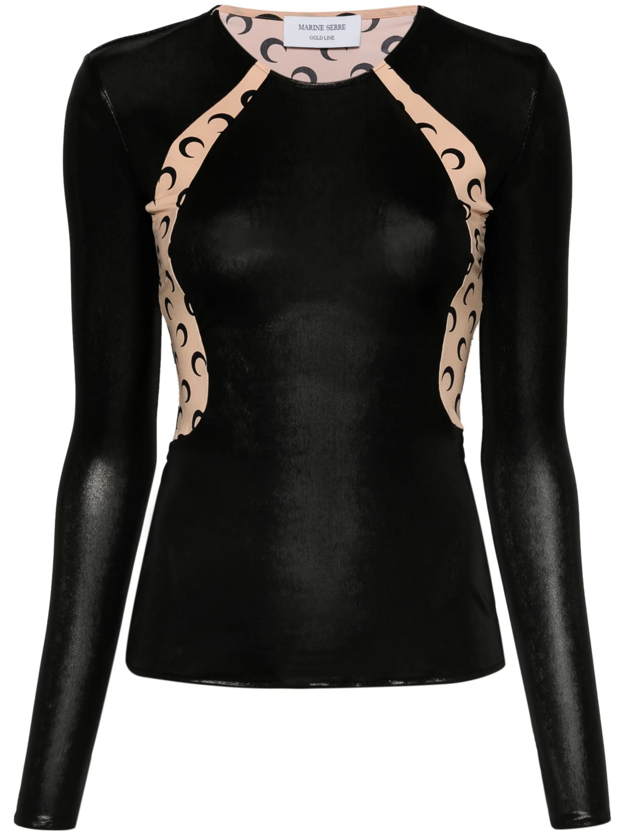 Crescent Moon-print draped top