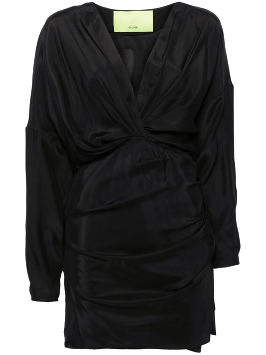 Asuka drapped silk dress