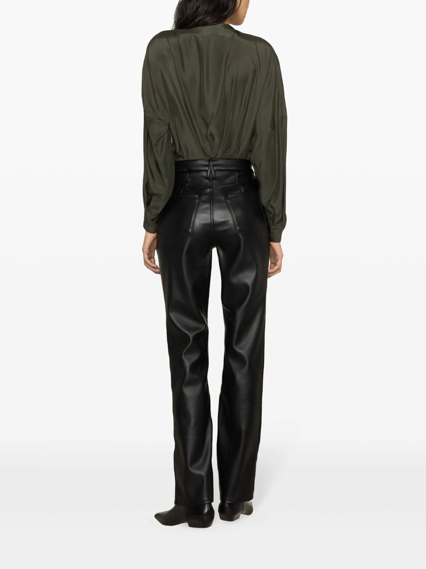 Nabi drapped silk bodysuit