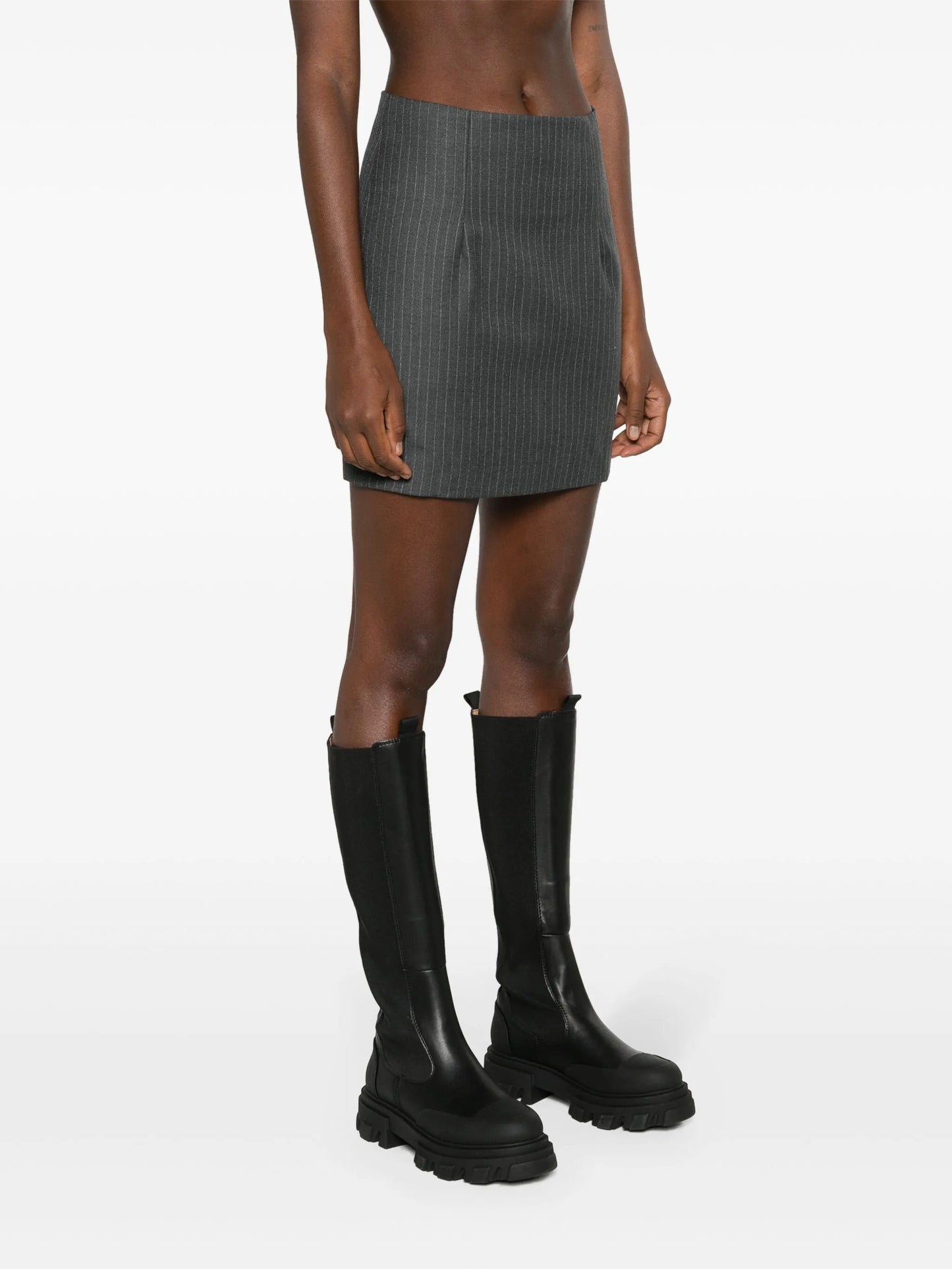 Mani pinstriped mini skirt