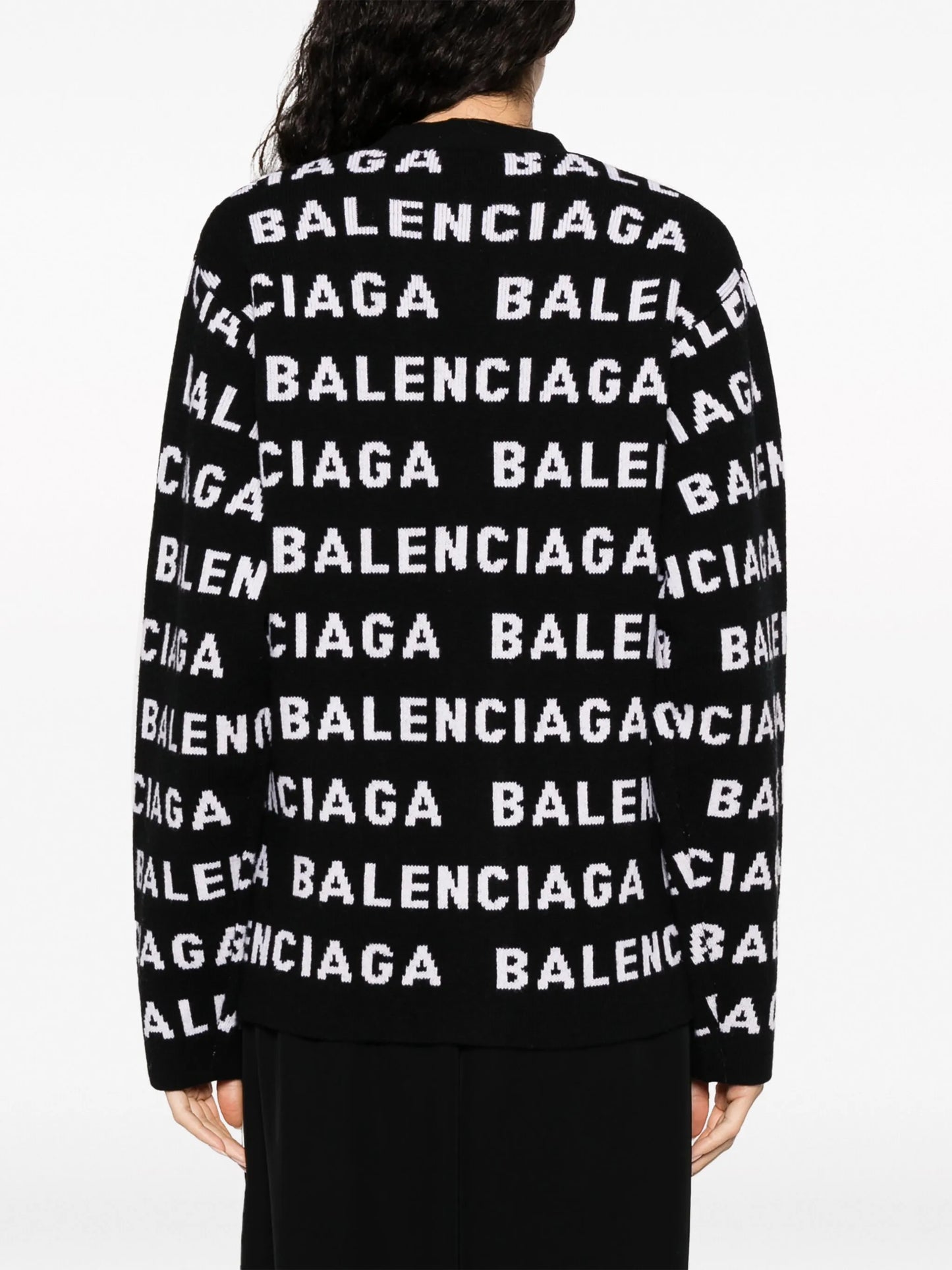 intarsia-knit logo-motif cardigan