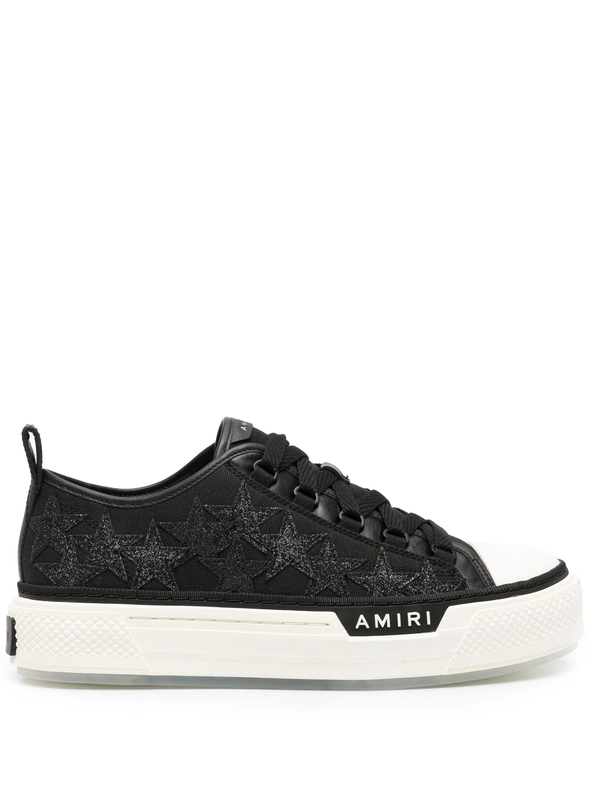 star-embroidered canvas sneakers