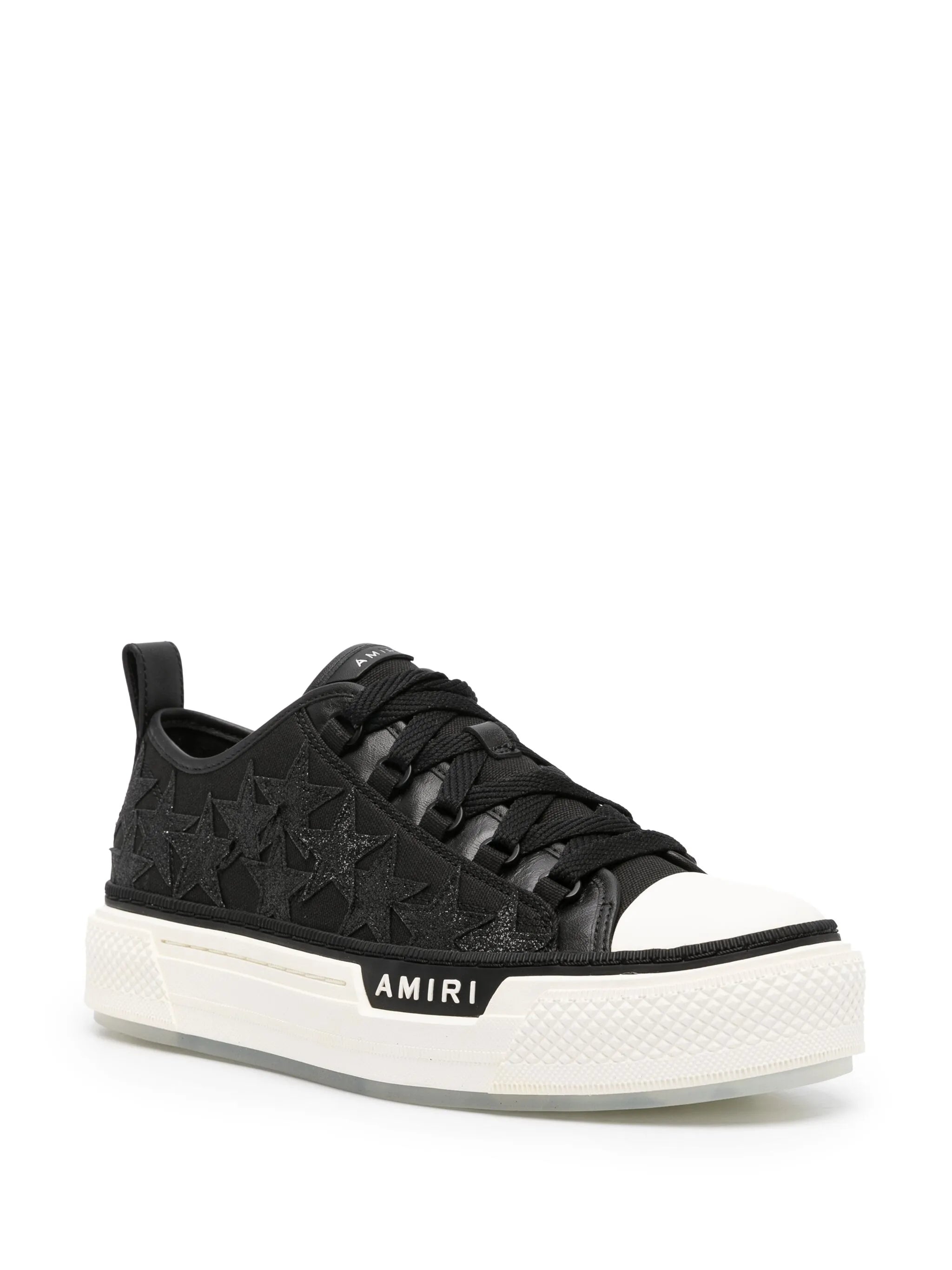 star-embroidered canvas sneakers