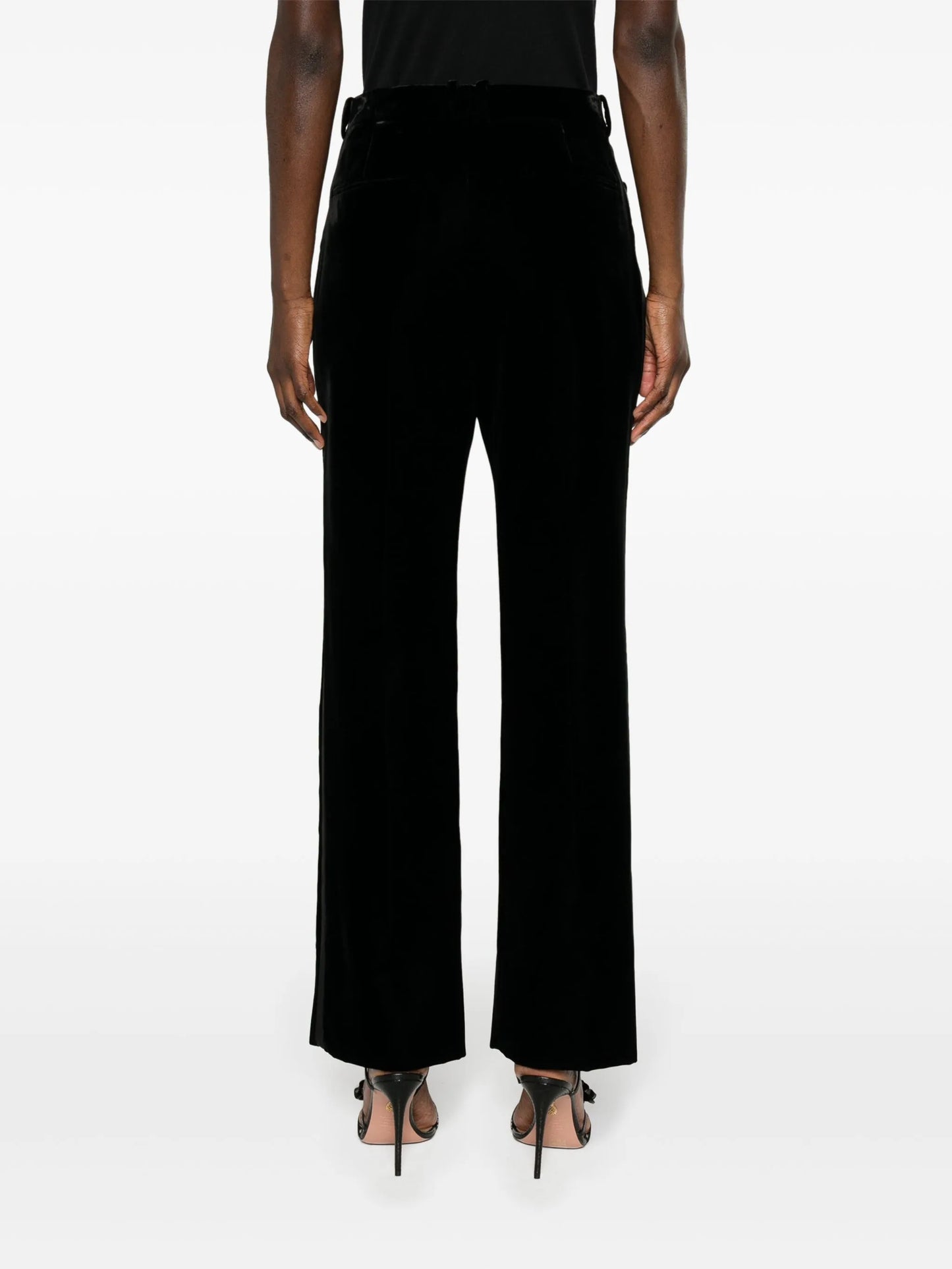 mid-rise tailored velvet trousers