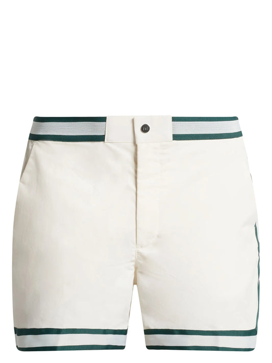 Baller striped swim shorts