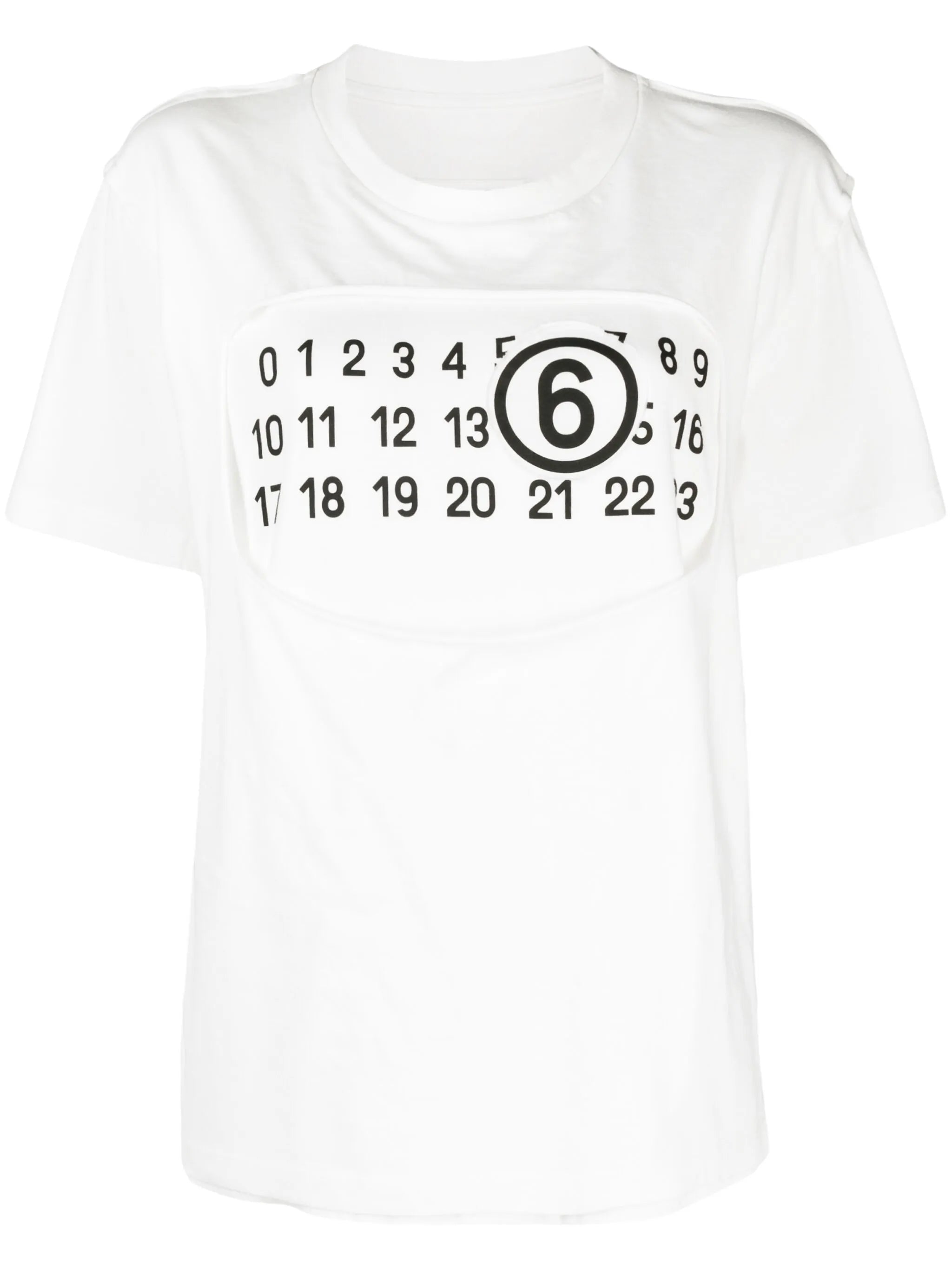 numbers-motif cotton T-shirt