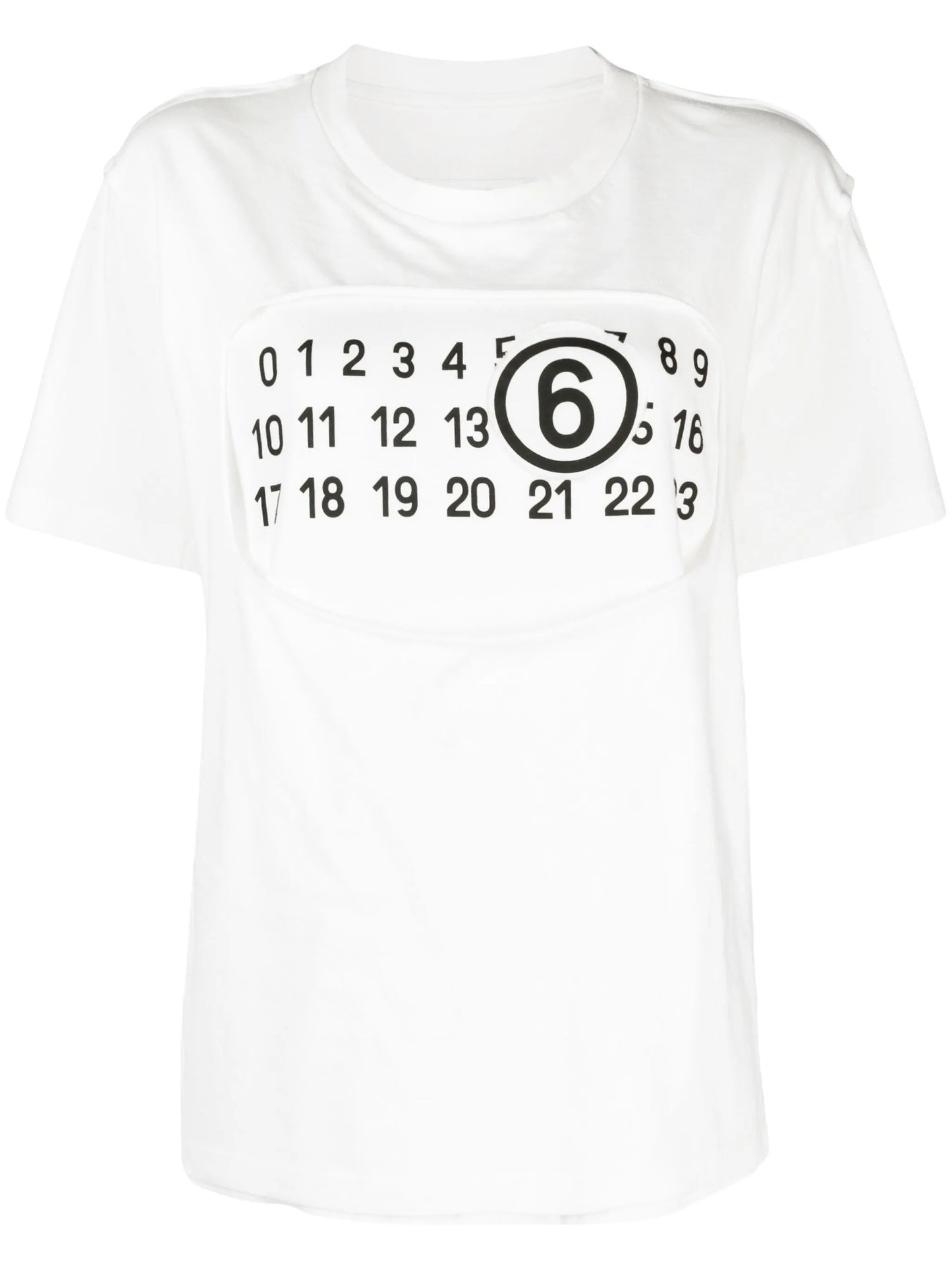 numbers-motif cotton T-shirt
