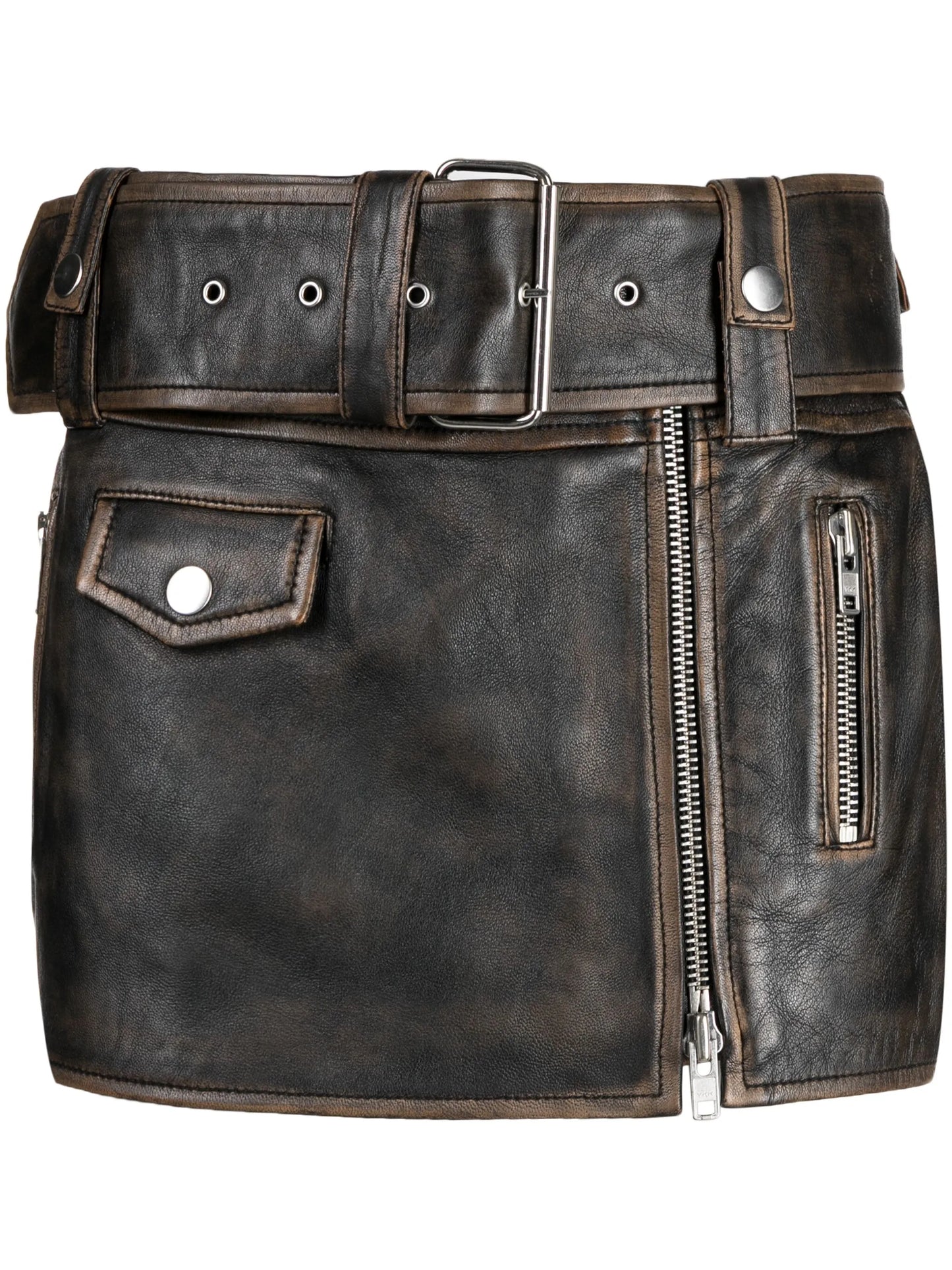 Biker leather miniskirt