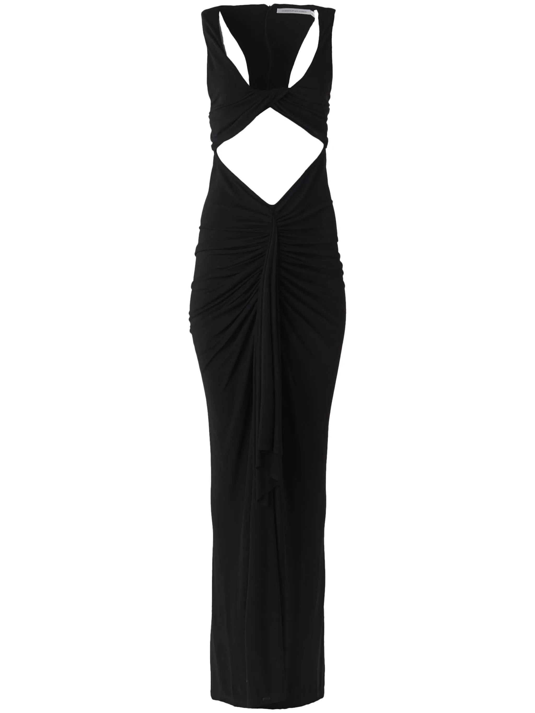Vivenda draped cut-out maxi dress